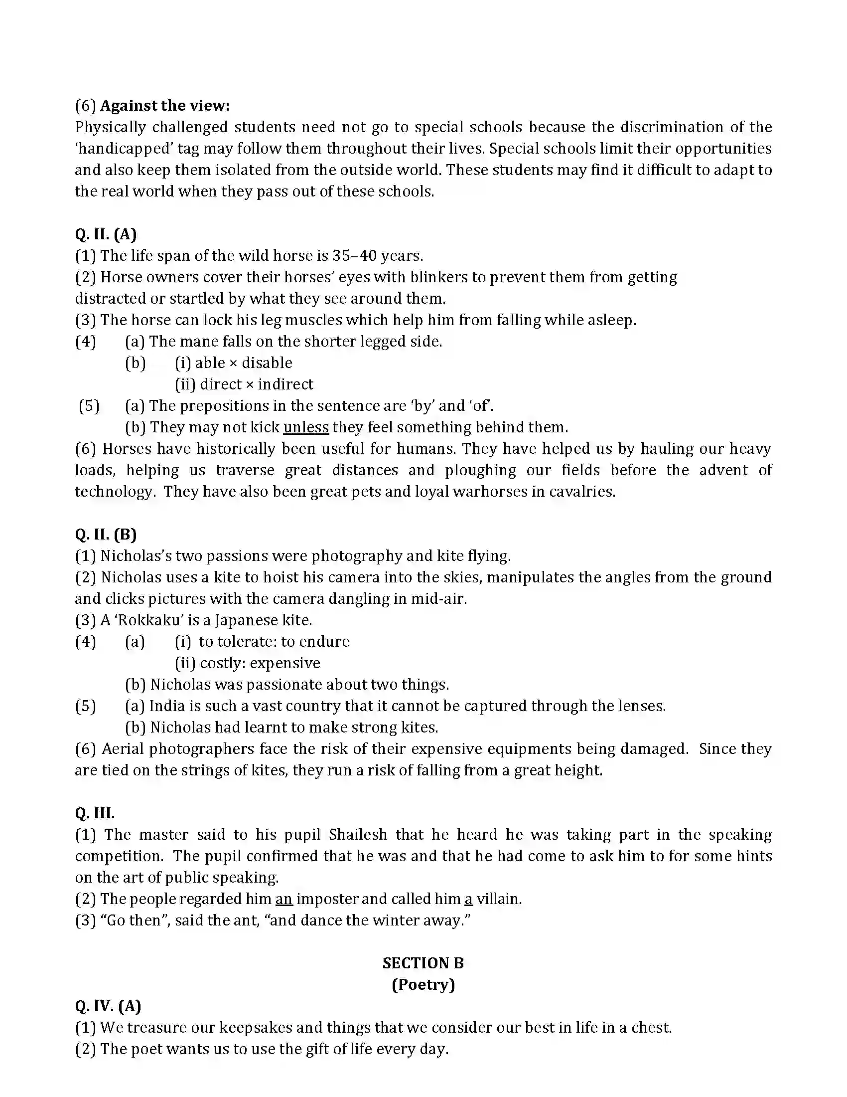 Maharashtra Board Class 10th 2011 English - 2011 Previous Year Paper 9
