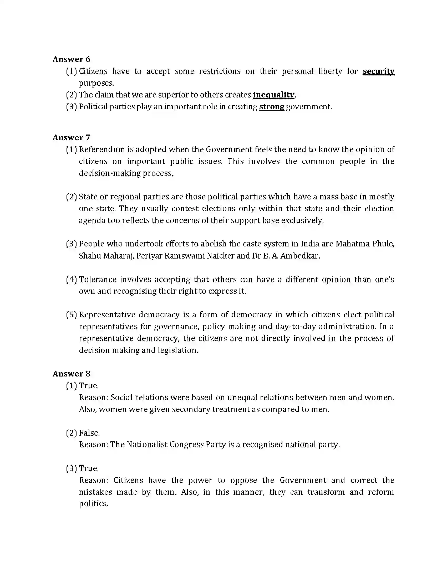 Maharashtra Board Class 10th 2015 History & Political Science - 2015 Previous Year Paper 6