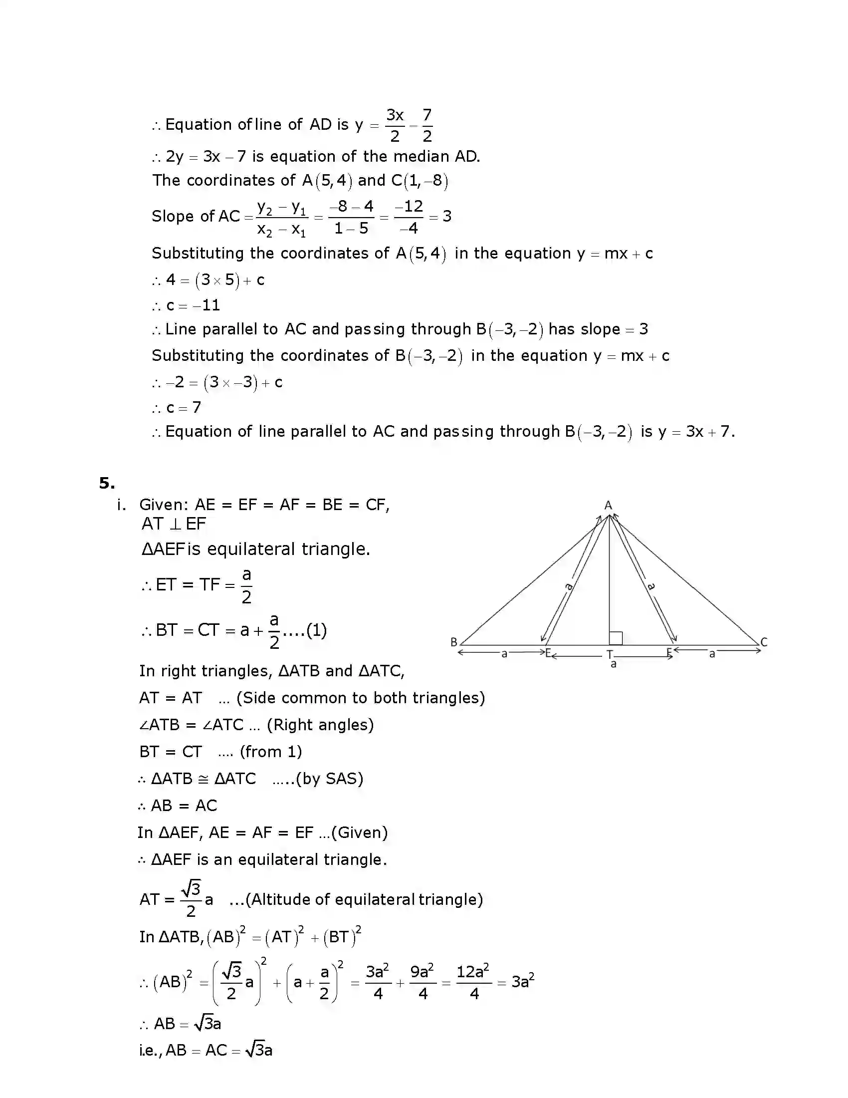 Maharashtra Board Class 10th 2016 Mathematics Geometry - 2016 Previous Year Paper 12