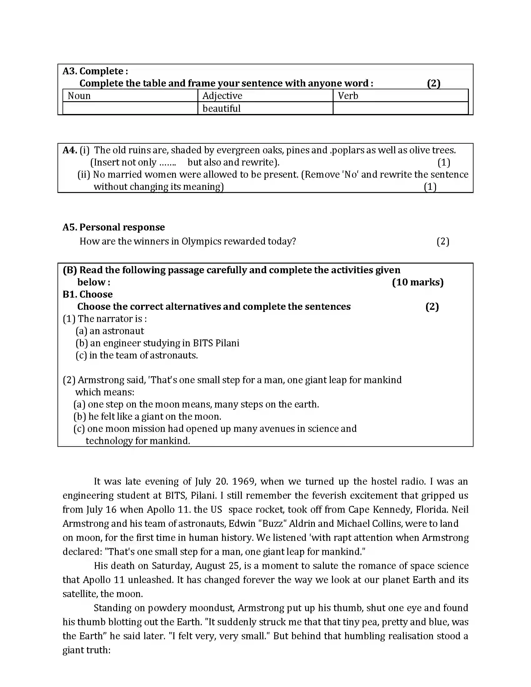 Maharashtra Board Class 10th 2016 English - 2016 Previous Year Paper 7