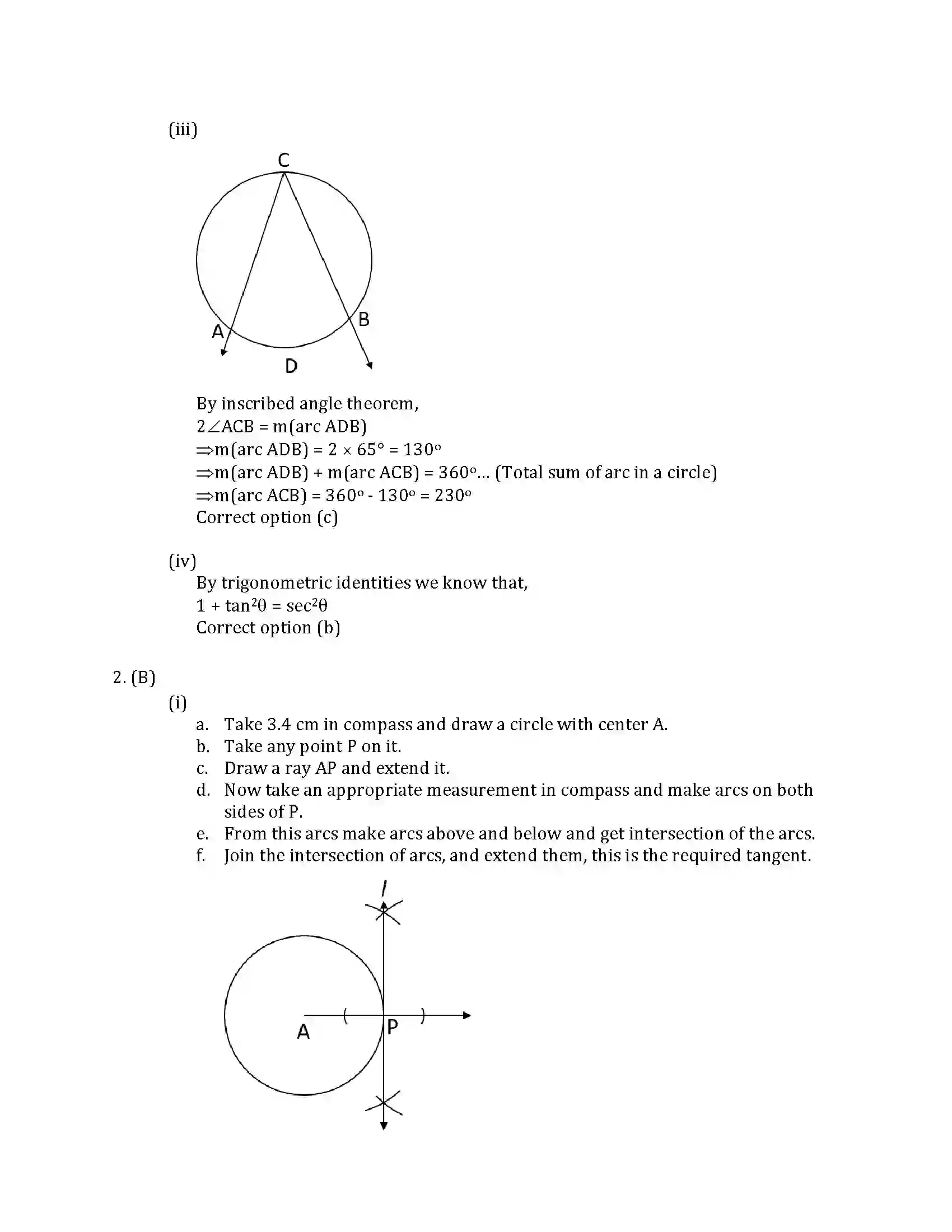 Maharashtra Board Class 10th 2019 Mathematics Geometry - 2019 Previous Year Paper 10