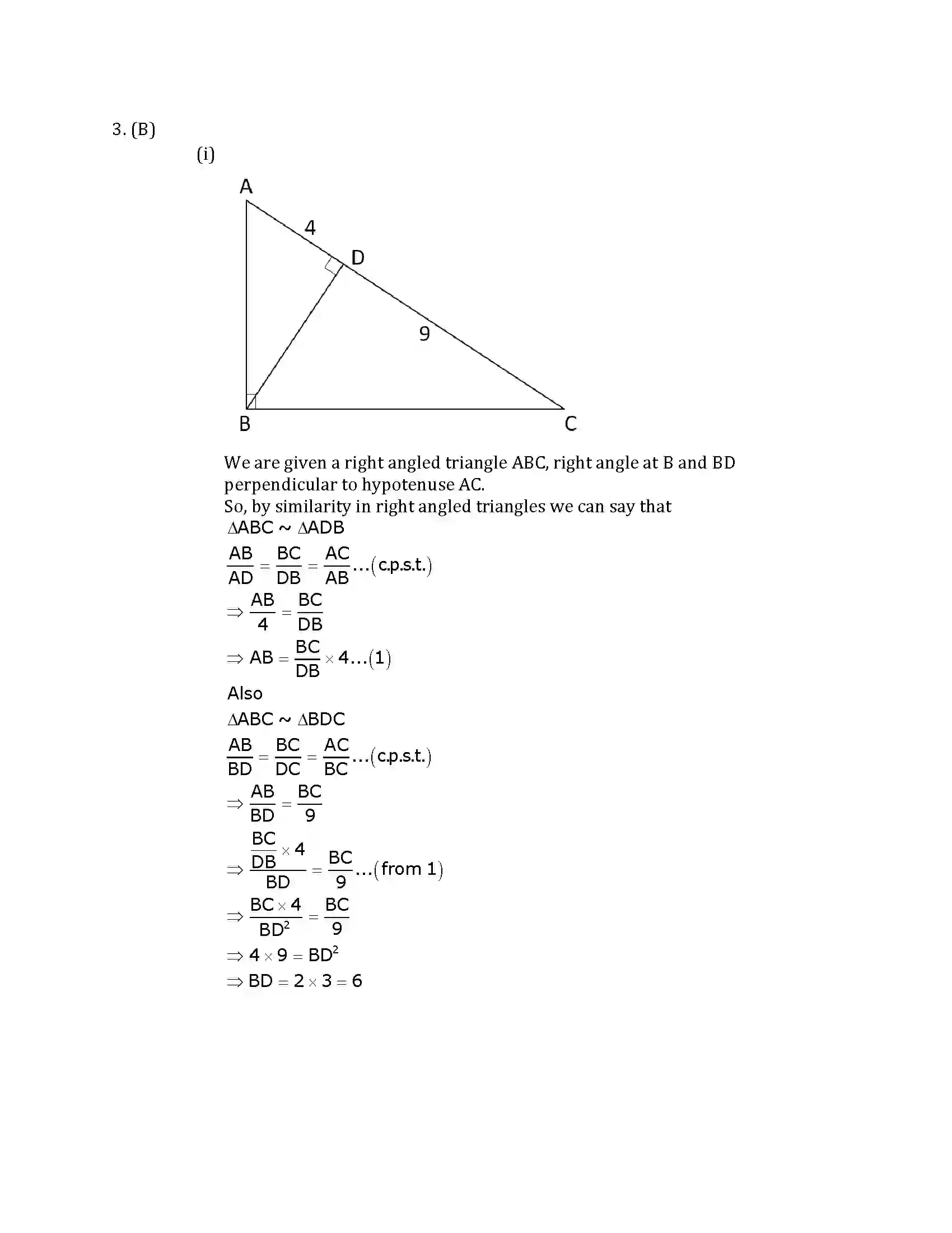 Maharashtra Board Class 10th 2019 Mathematics Geometry - 2019 Previous Year Paper 13