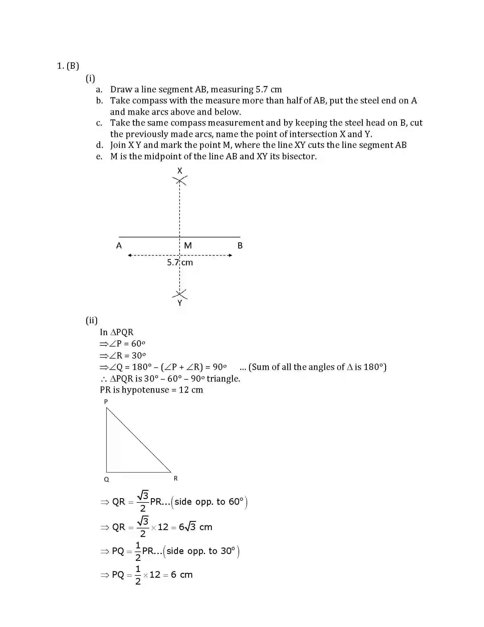 Maharashtra Board Class 10th 2019 Mathematics Geometry - 2019 Previous Year Paper 8