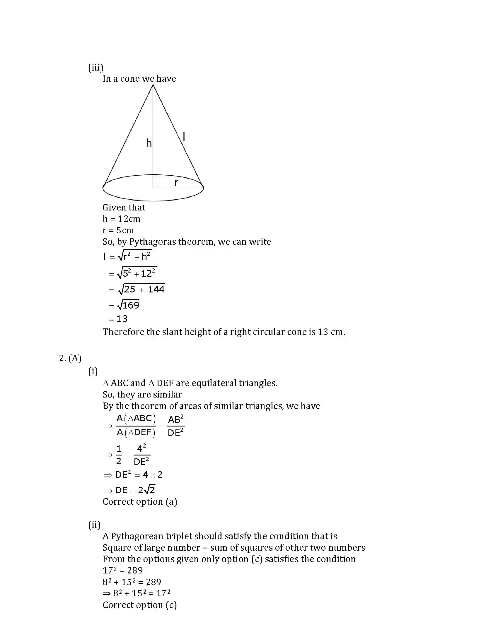 Maharashtra Board Class 10th 2019 Mathematics Geometry - 2019 Previous Year Paper 9
