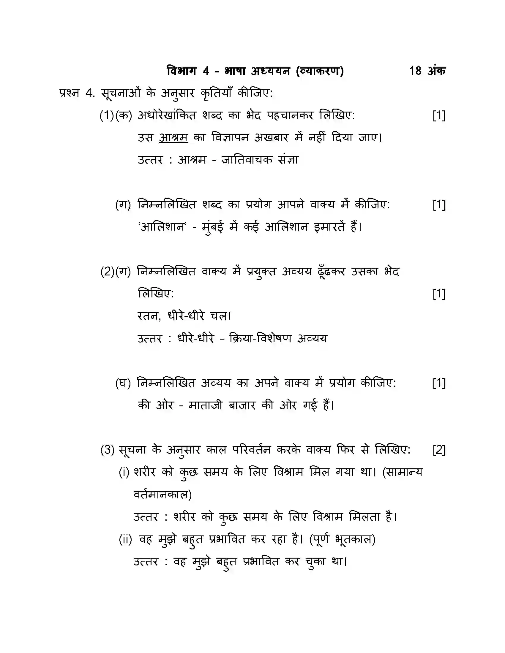 Maharashtra Board Class 10th 2019 Hindi - 2019 Previous Year Paper 28