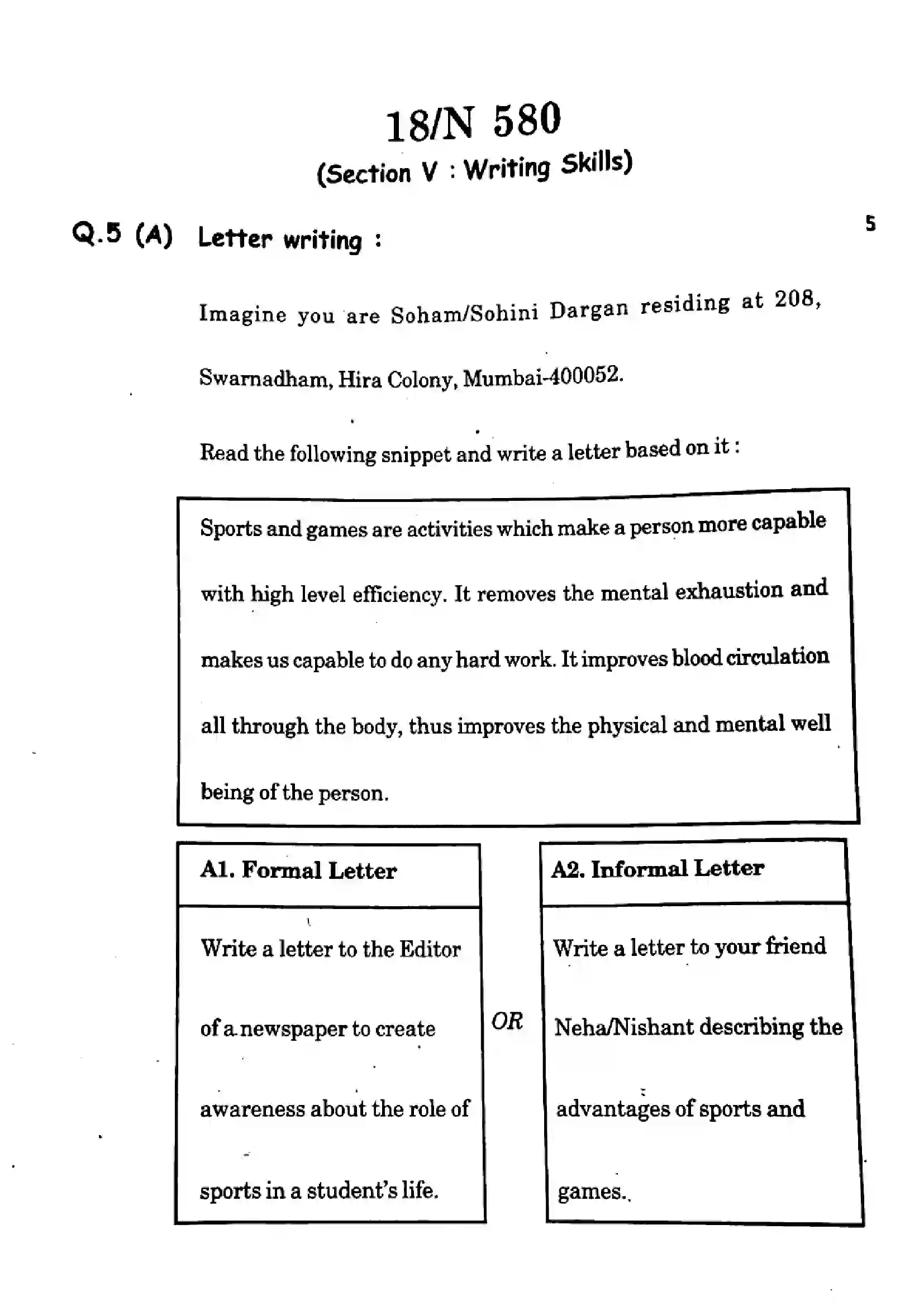 Maharashtra Board Class 10th 2024 English Previous Year Paper 18