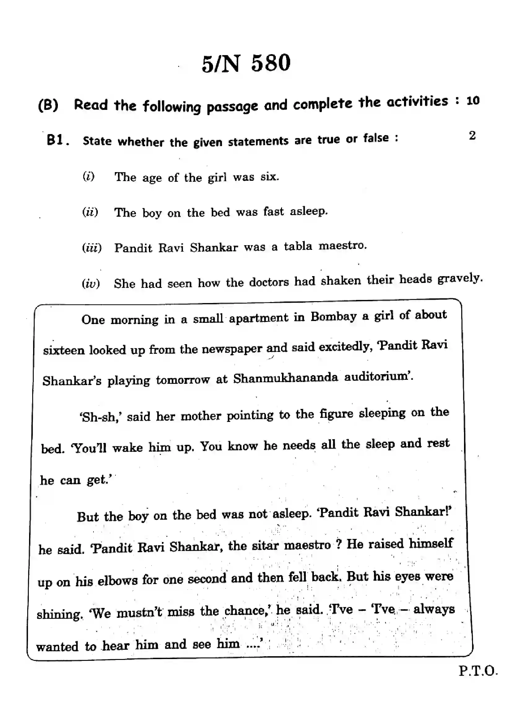 Maharashtra Board Class 10th 2024 English Previous Year Paper 5