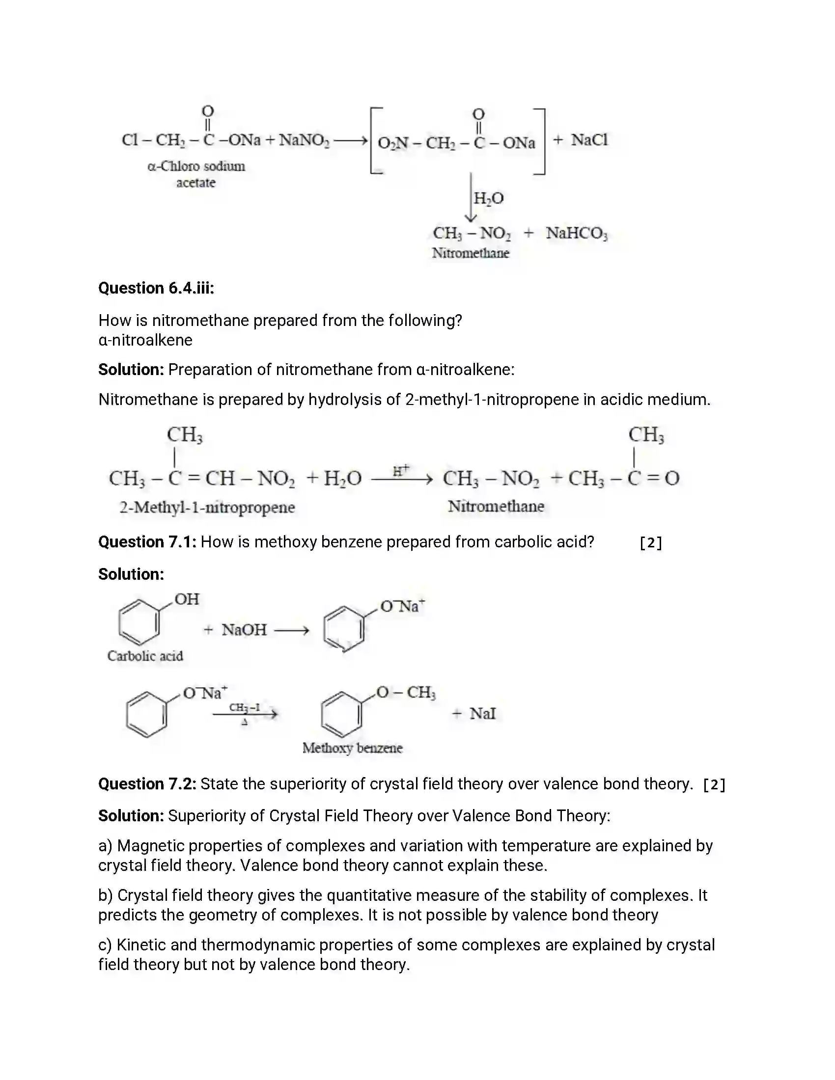 Maharashtra Board Class 12th 2012 Chemistry - Oct 2012 Previous Year Paper 21