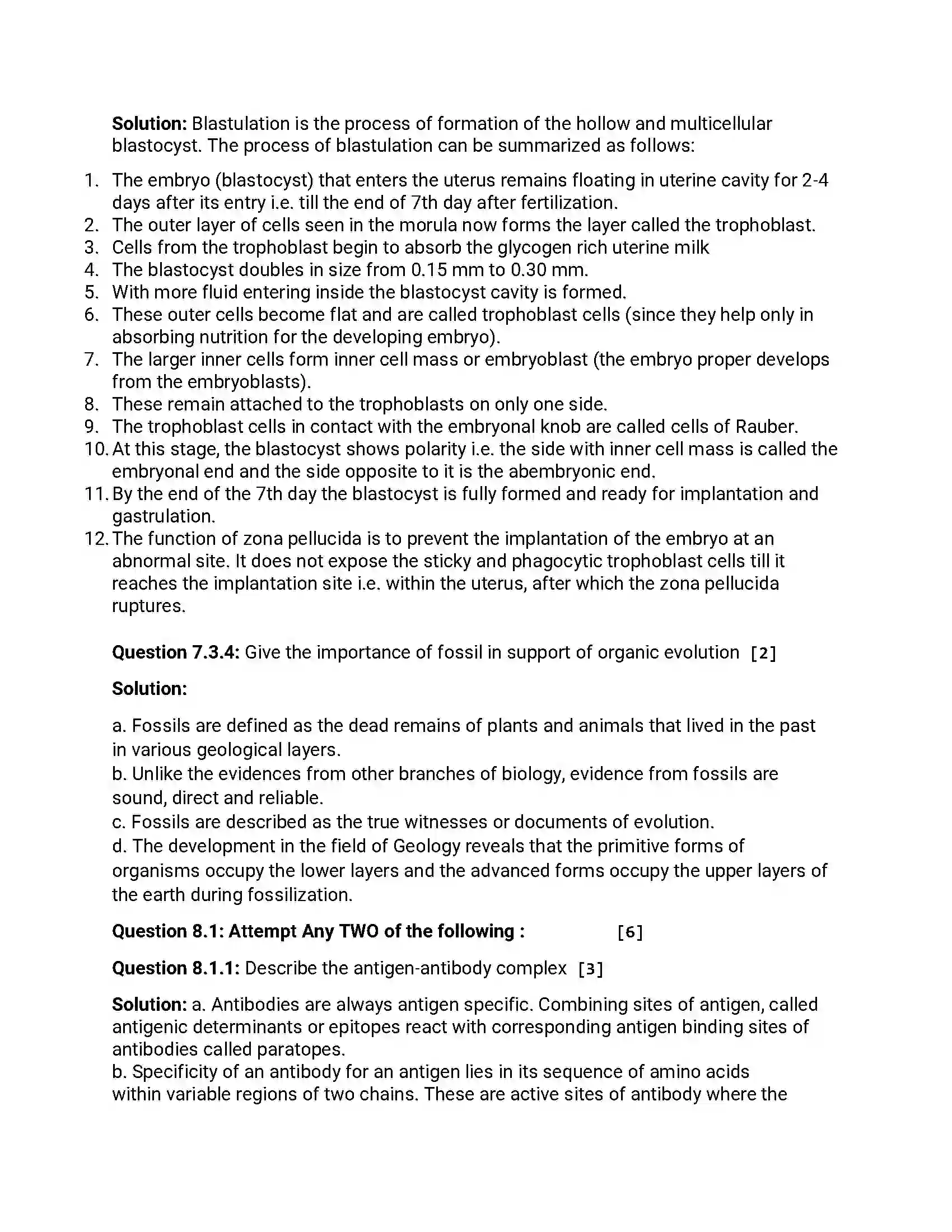 Maharashtra Board Class 12th 2012 Biology - Oct 2012 Previous Year Paper 14