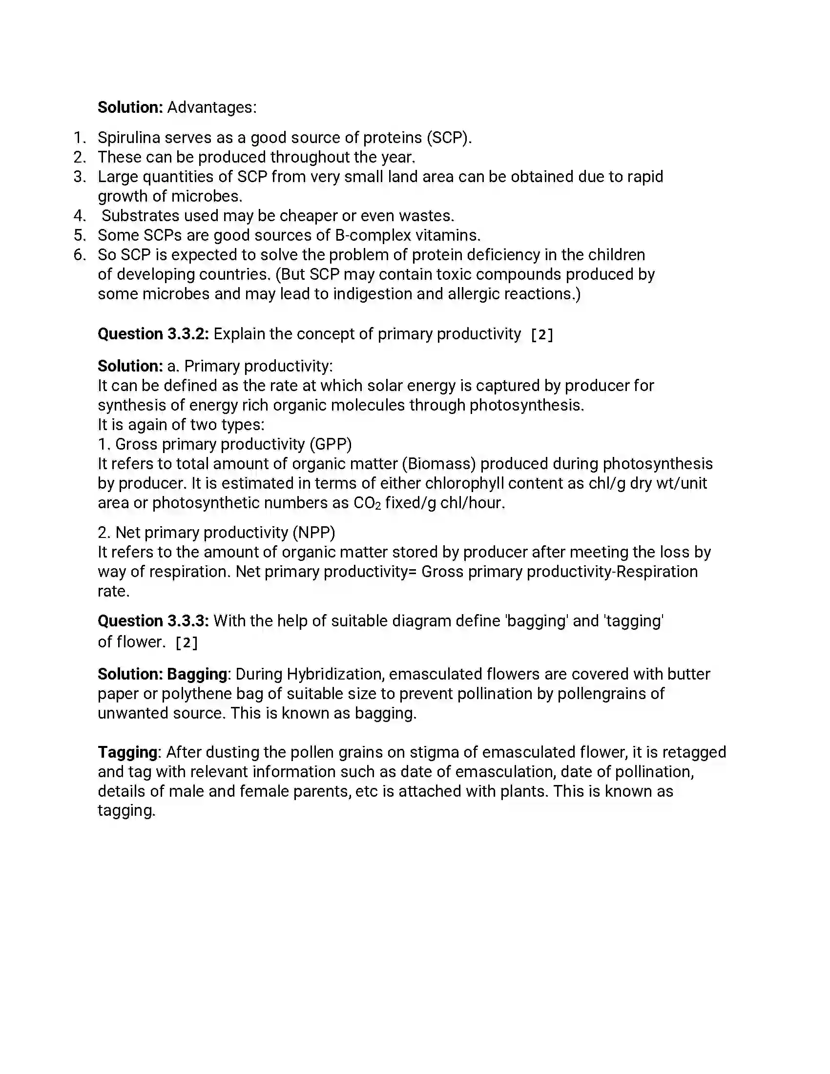 Maharashtra Board Class 12th 2012 Biology - Oct 2012 Previous Year Paper 5