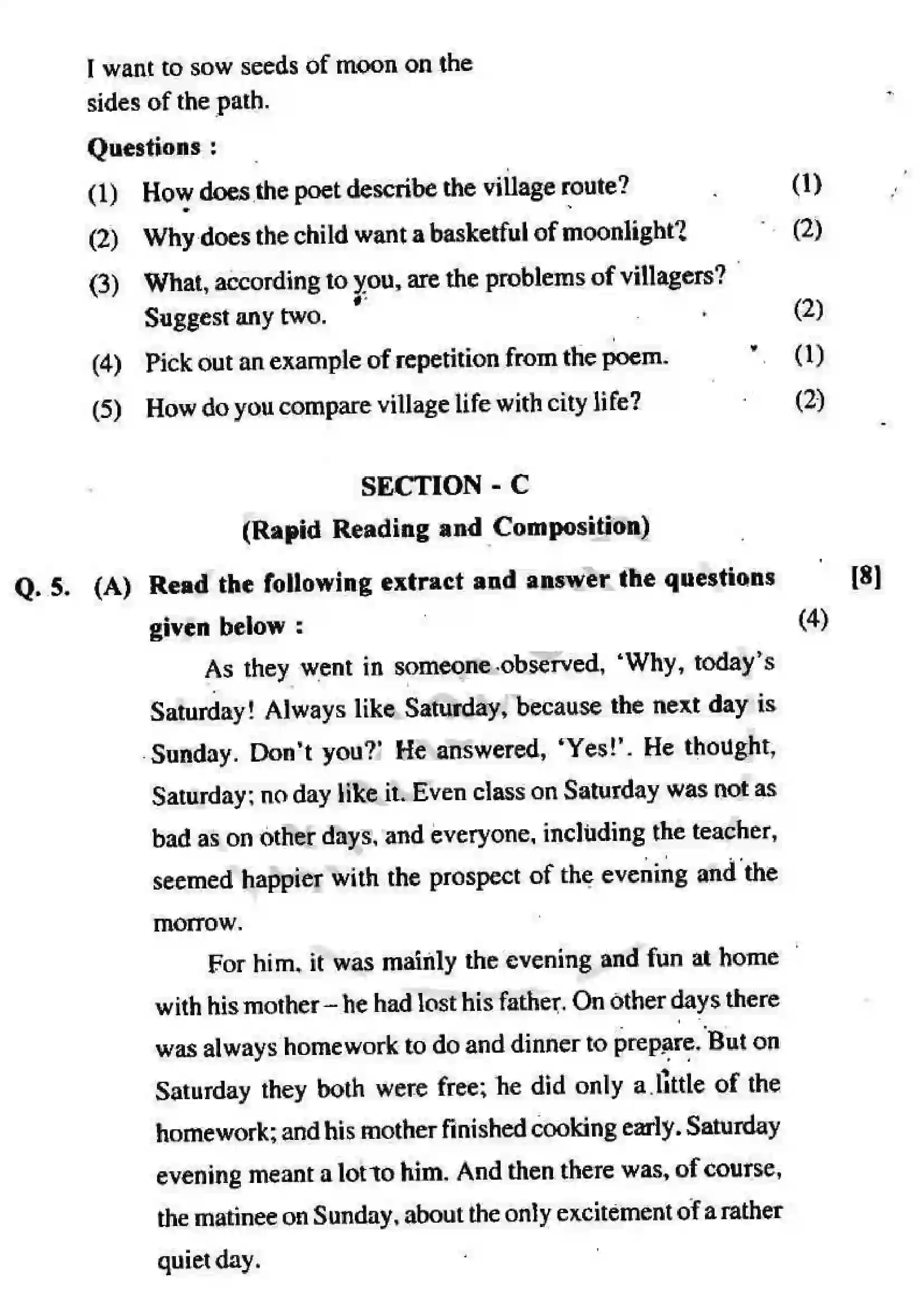 Maharashtra Board Class 12th 2012 English - March 2012 - Set-B Previous Year Paper 9