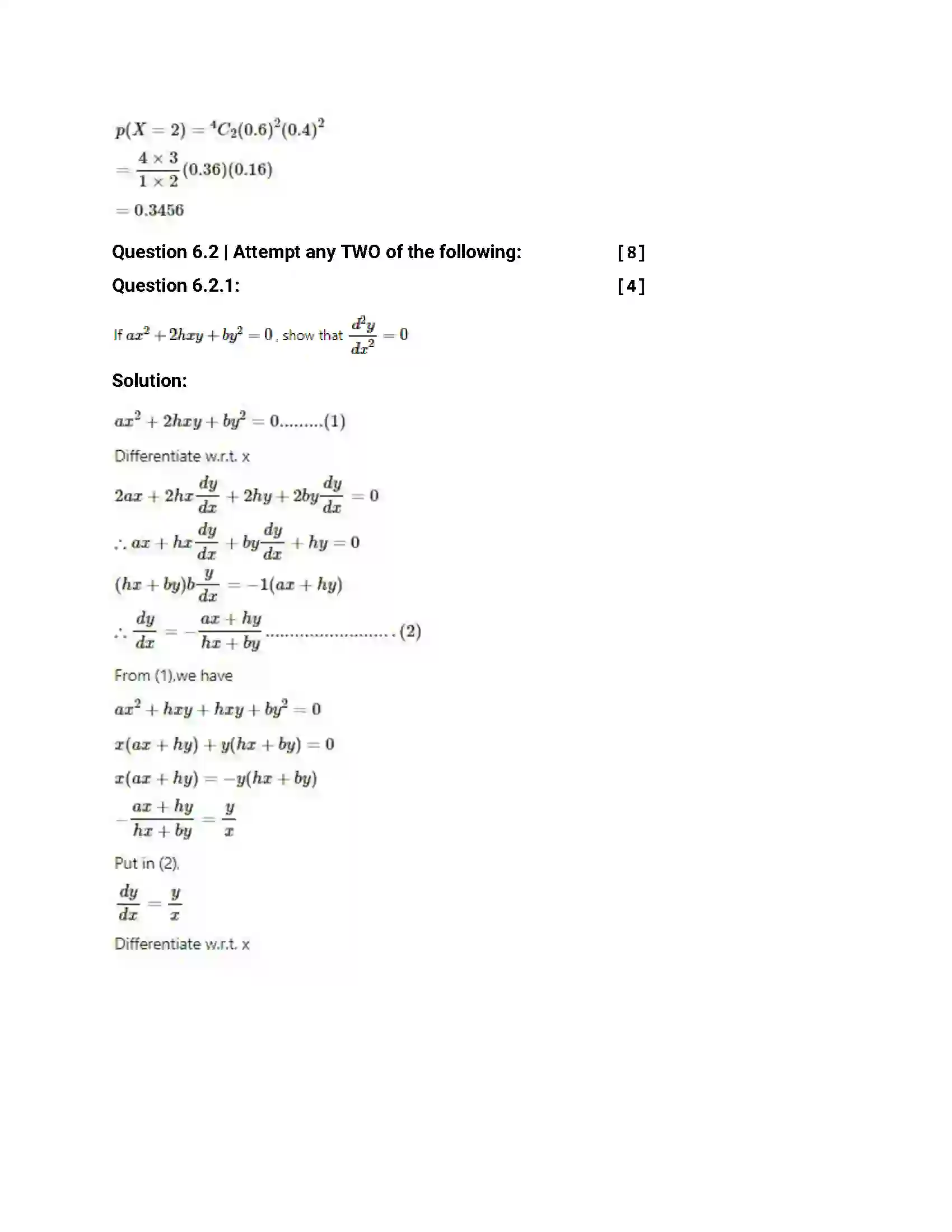 Maharashtra Board Class 12th 2013 Mathematics & Statistics - March 2013 Previous Year Paper 25