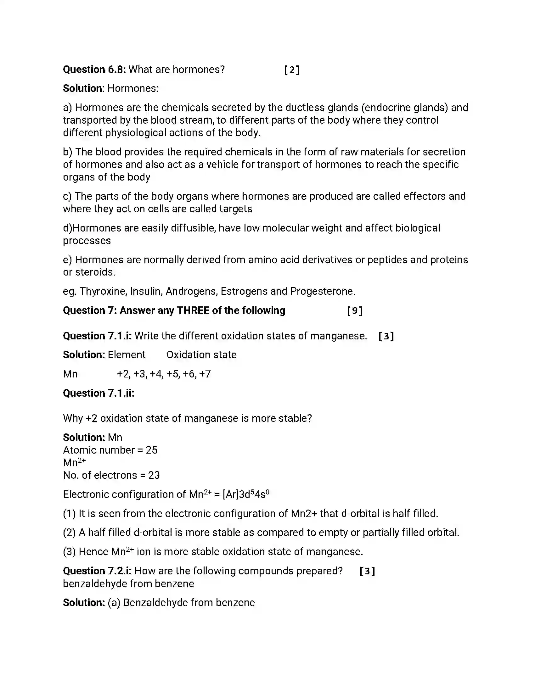 Maharashtra Board Class 12th 2013 Chemistry - March 2013 Previous Year Paper 18
