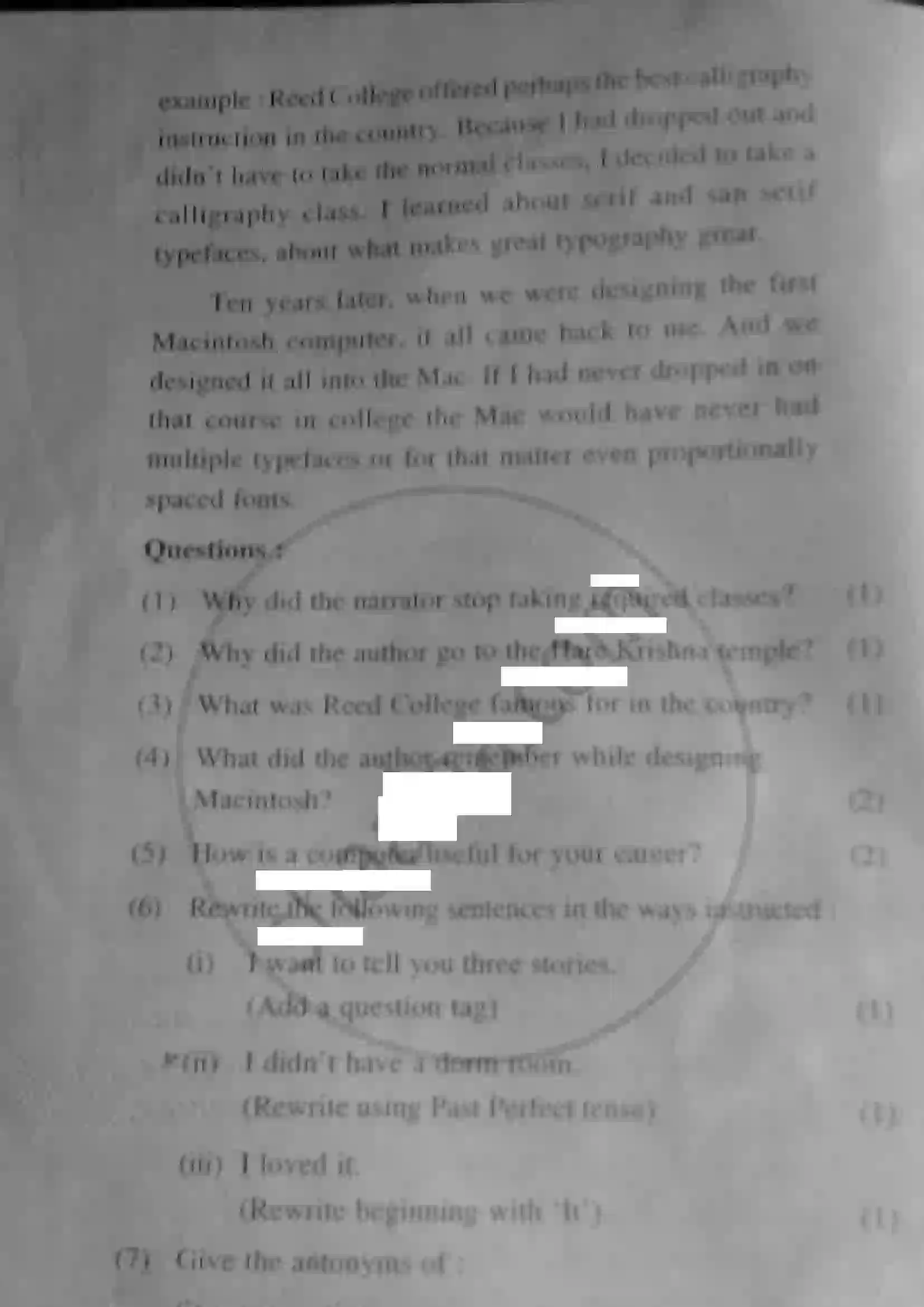 Maharashtra Board Class 12th 2013 English - March 2013 Previous Year Paper 2