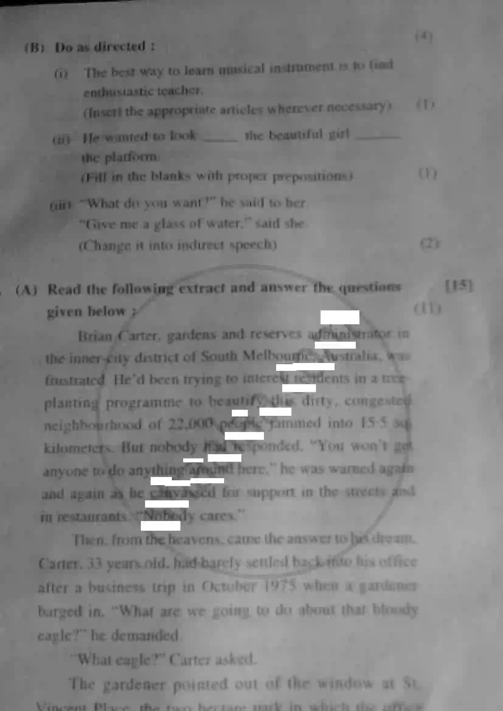 Maharashtra Board Class 12th 2013 English - March 2013 Previous Year Paper 3