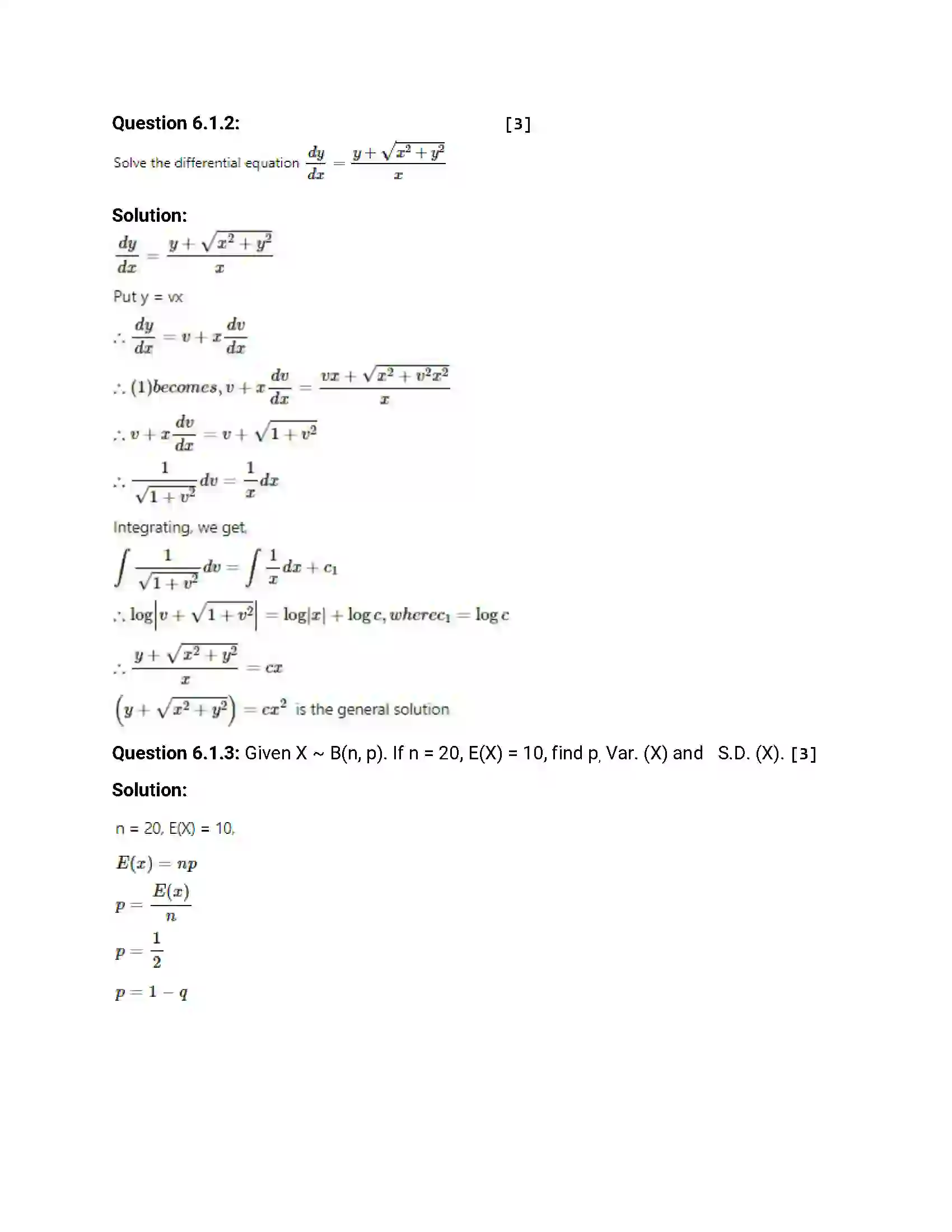 Maharashtra Board Class 12th 2013 Mathematics & Statistics - Oct 2013 Previous Year Paper 28