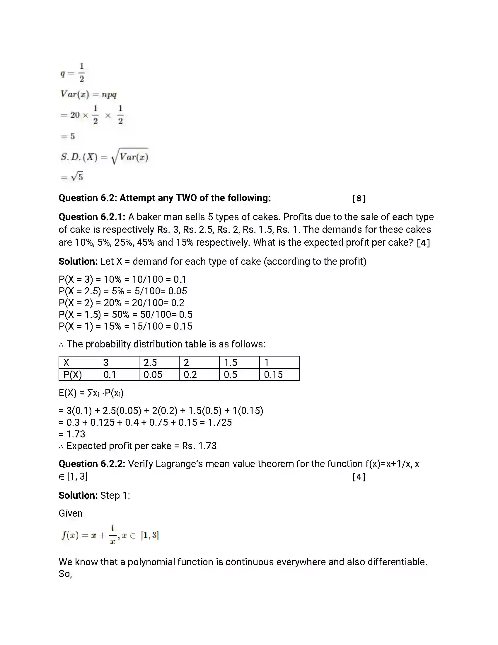 Maharashtra Board Class 12th 2013 Mathematics & Statistics - Oct 2013 Previous Year Paper 29