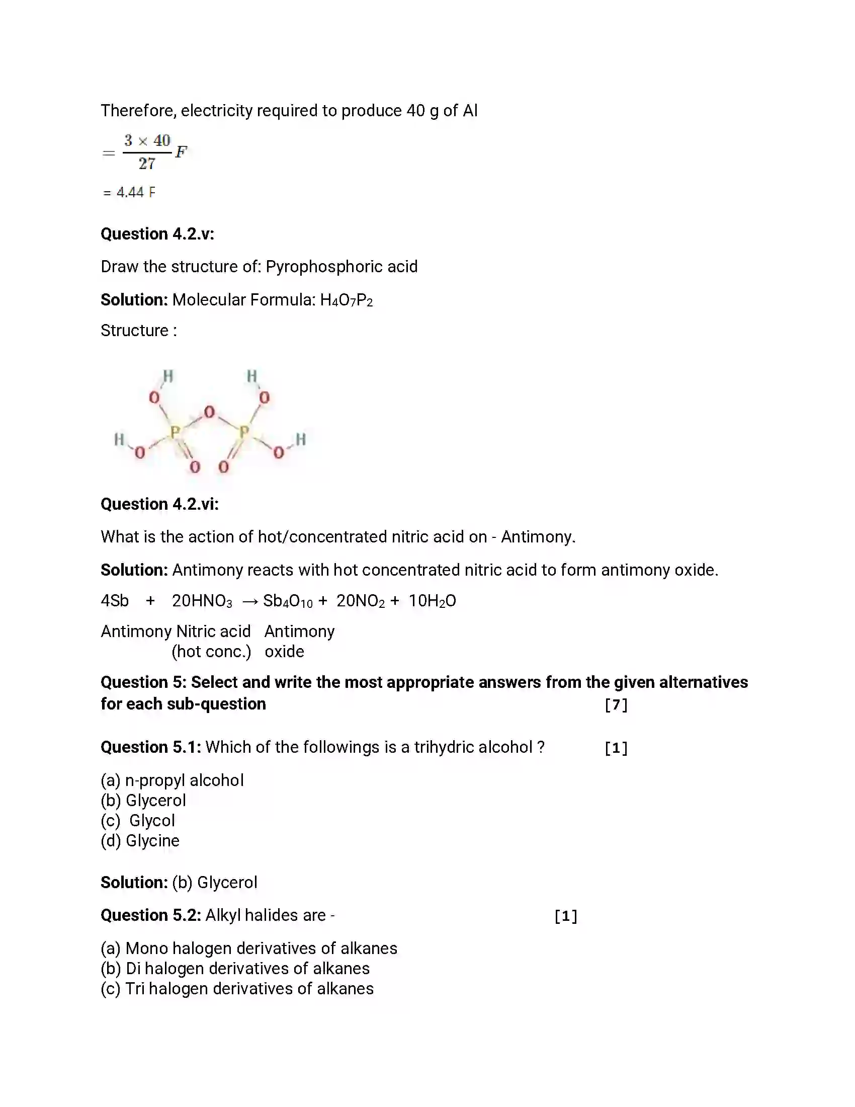 Maharashtra Board Class 12th 2013 Chemistry - Oct 2013 Previous Year Paper 12