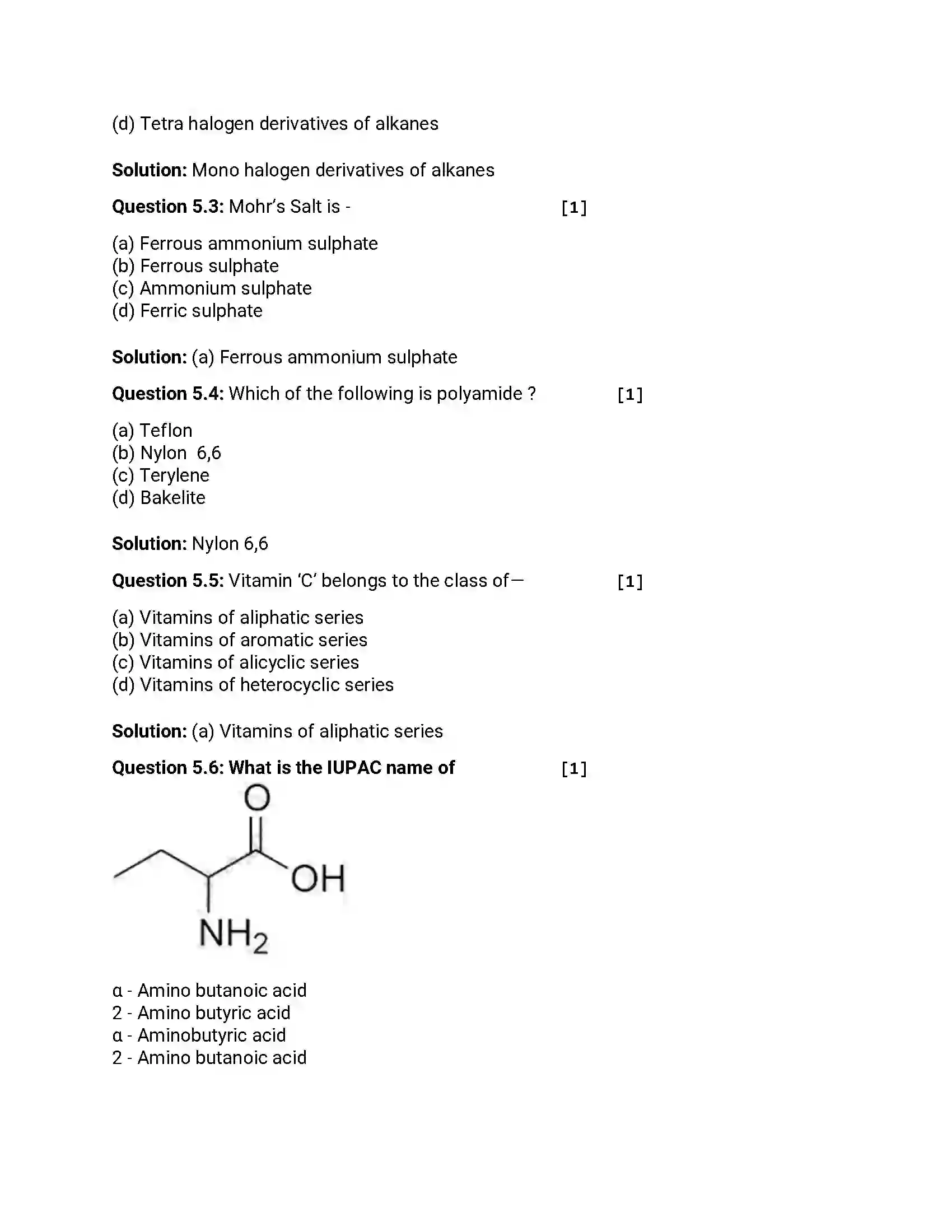 Maharashtra Board Class 12th 2013 Chemistry - Oct 2013 Previous Year Paper 13