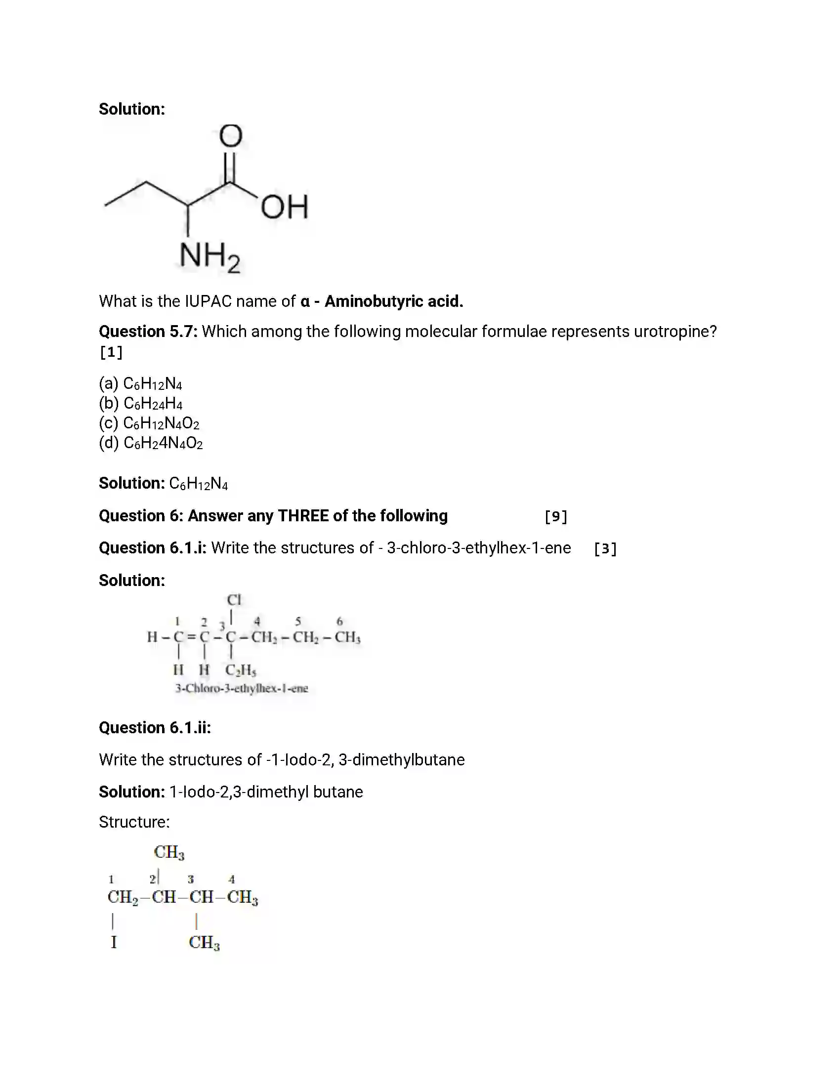 Maharashtra Board Class 12th 2013 Chemistry - Oct 2013 Previous Year Paper 14