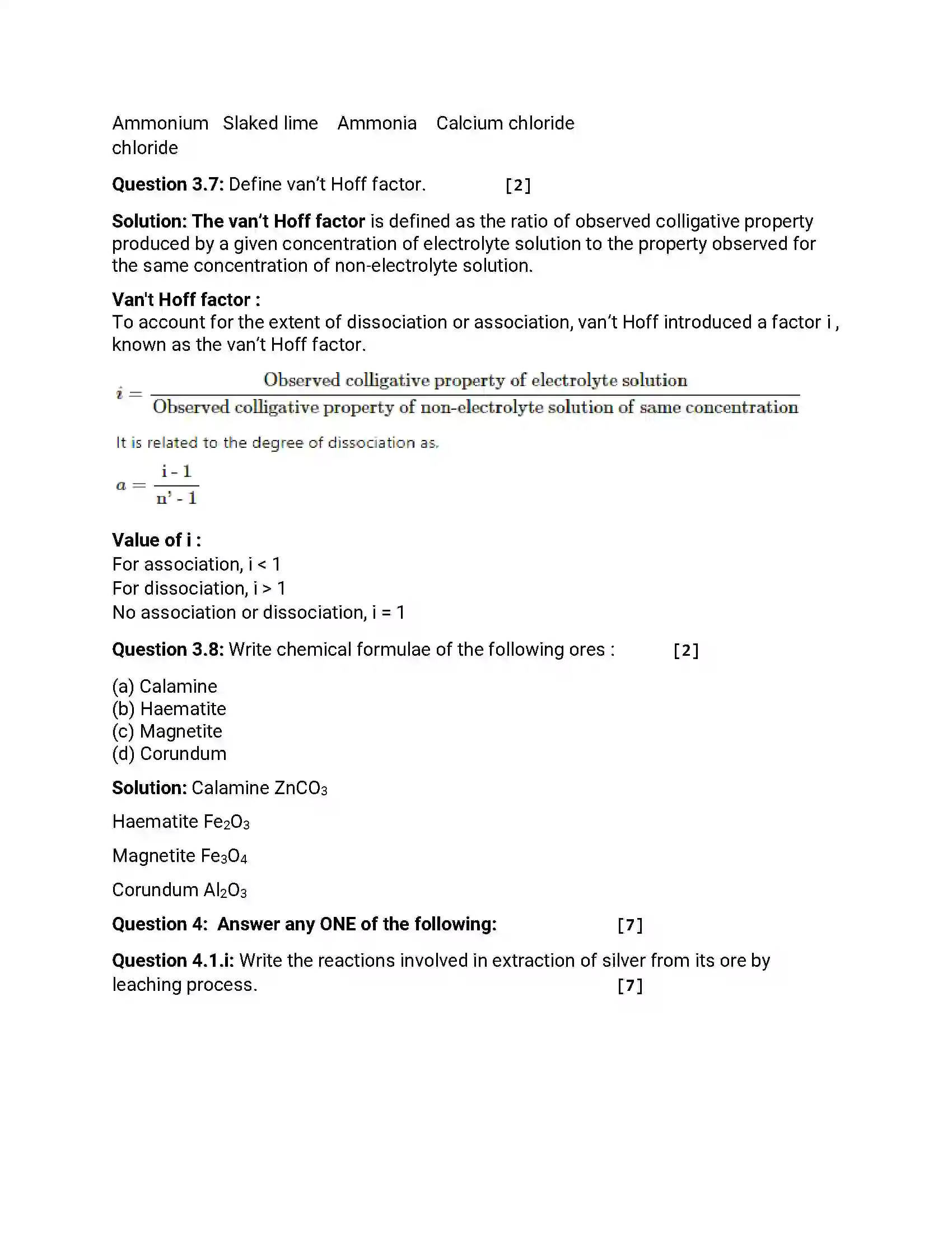 Maharashtra Board Class 12th 2013 Chemistry - Oct 2013 Previous Year Paper 8