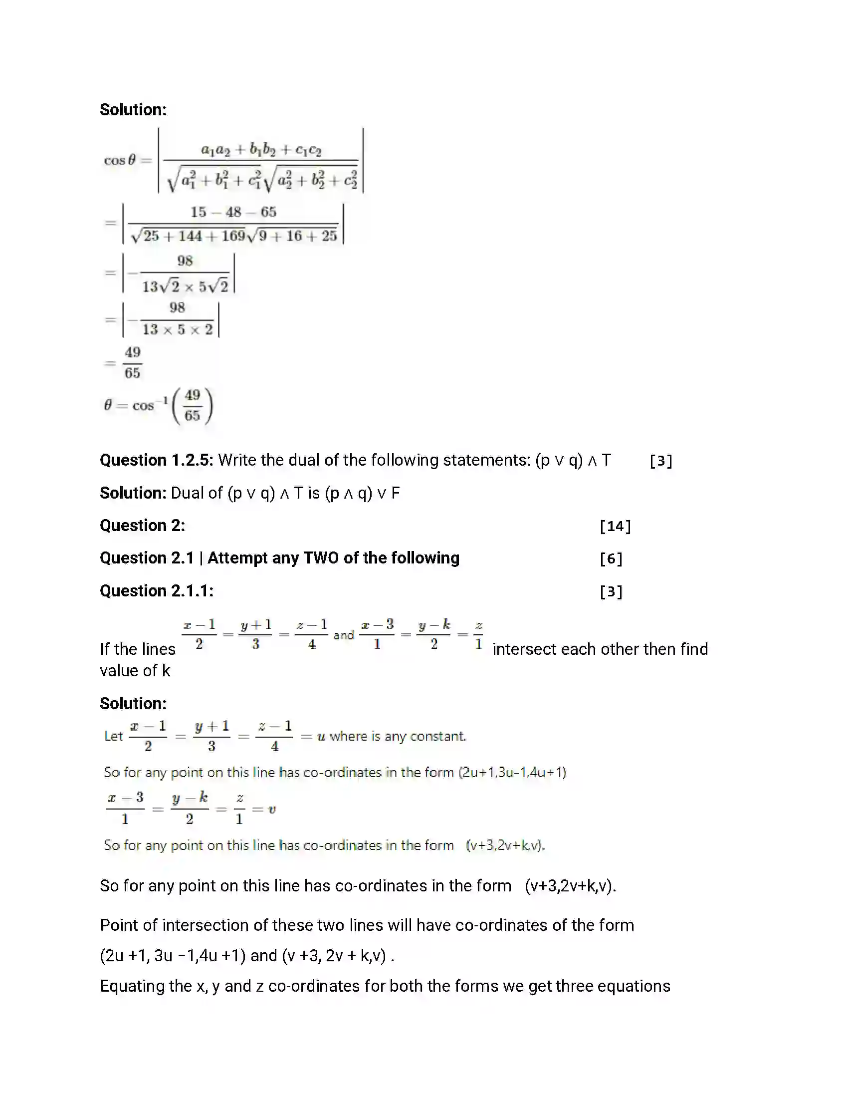 Maharashtra Board Class 12th 2014 Mathematics & Statistics - March 2014 Previous Year Paper 4