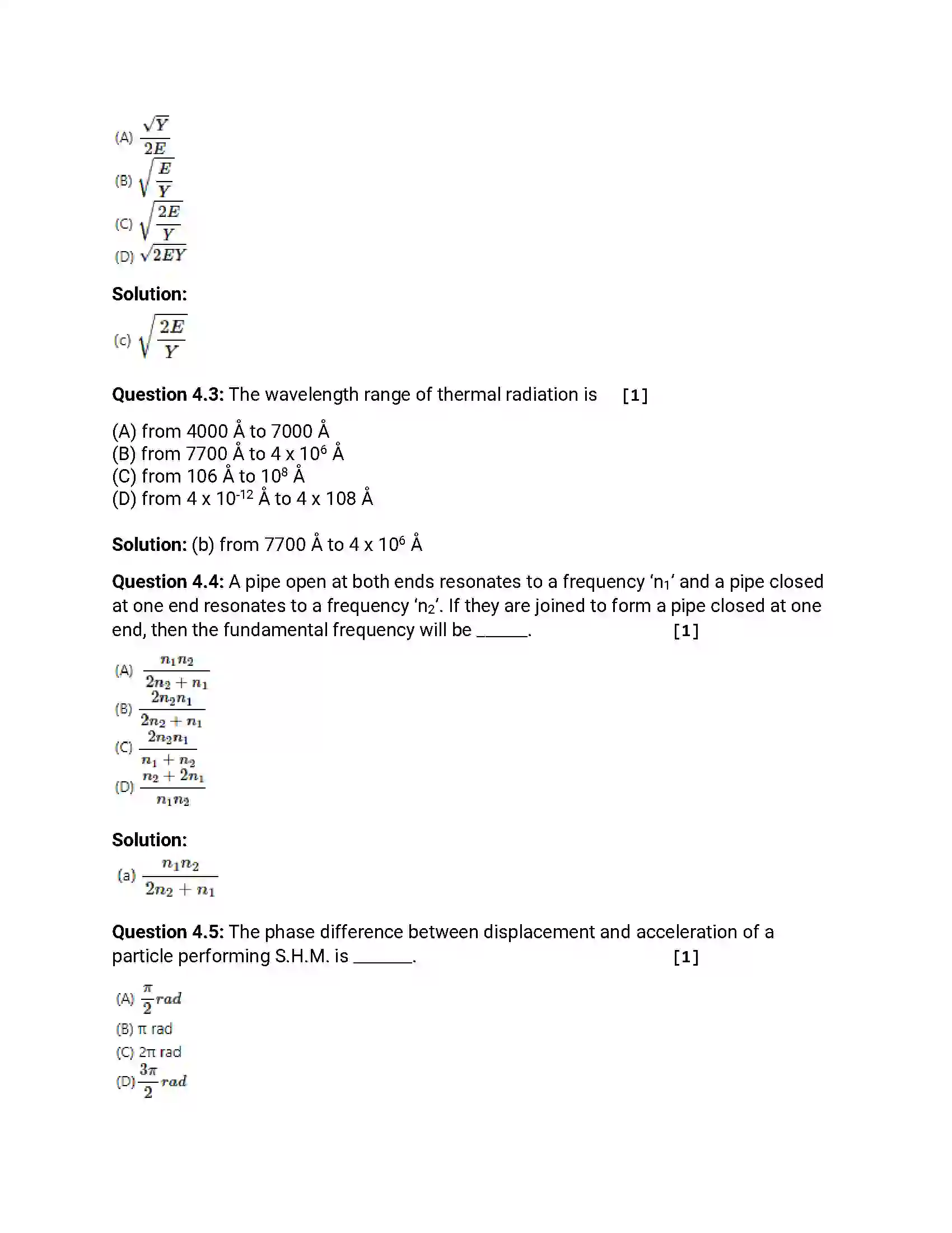 Maharashtra Board Class 12th 2014 Physics - March 2014 Previous Year Paper 15