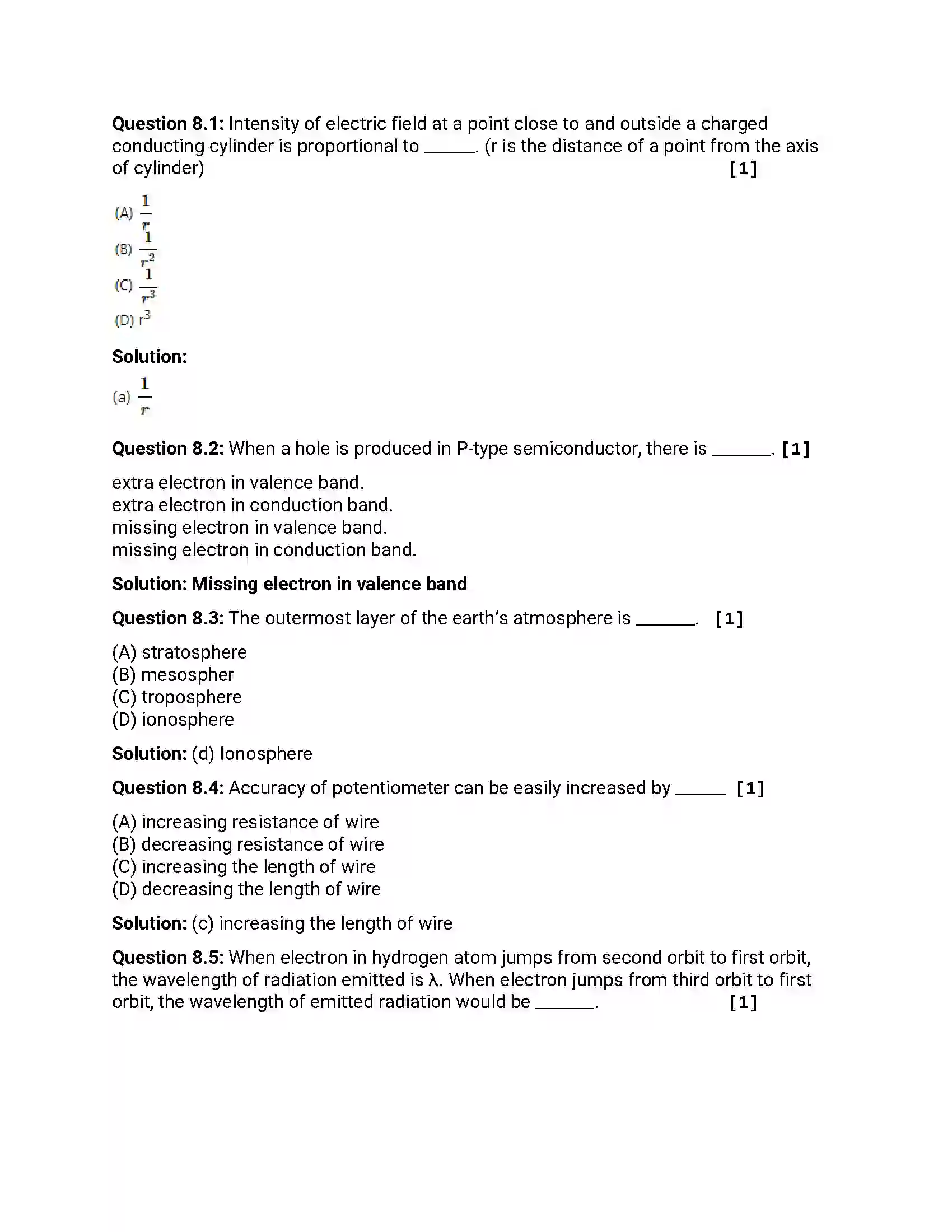 Maharashtra Board Class 12th 2014 Physics - March 2014 Previous Year Paper 31