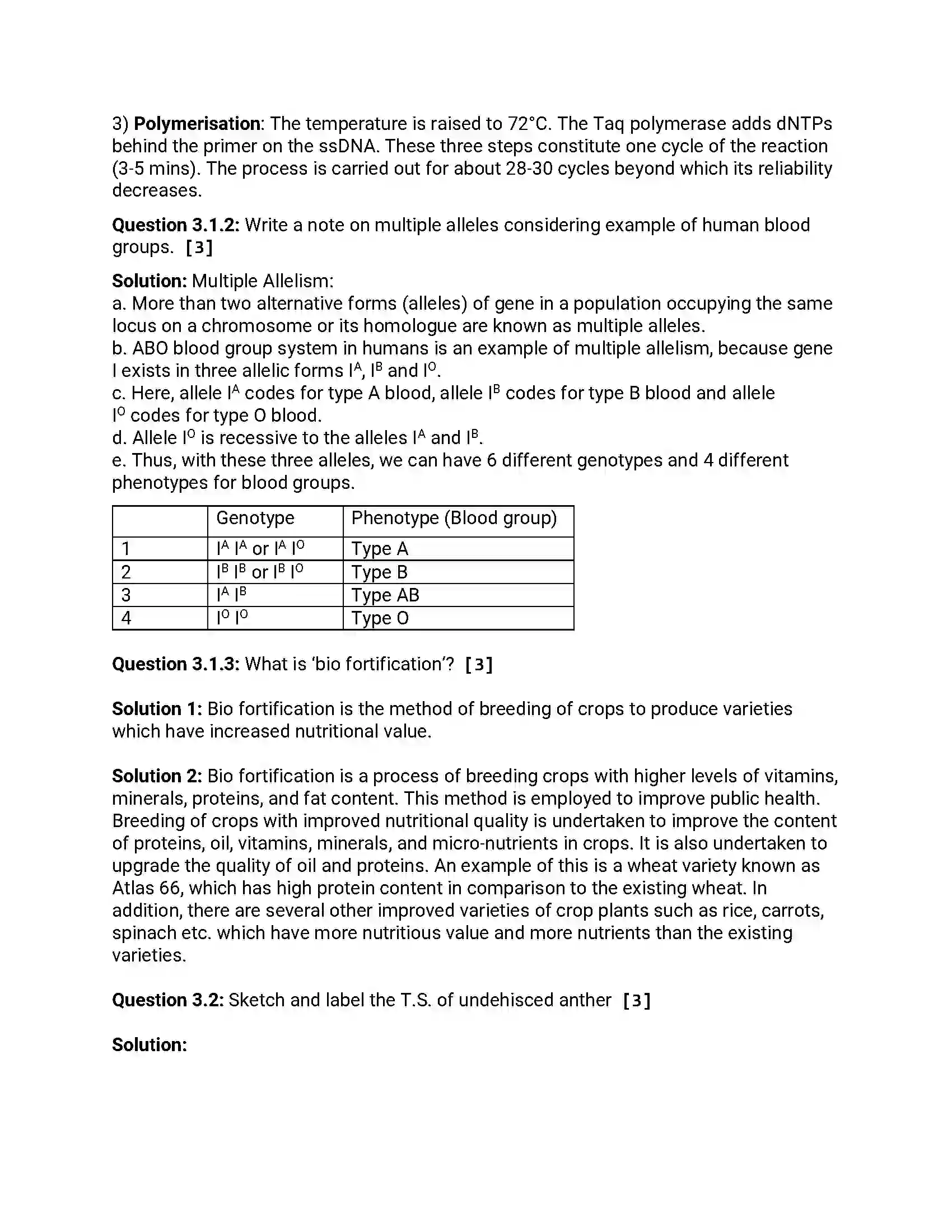 Maharashtra Board Class 12th 2014 Biology - Oct 2014 Previous Year Paper 6