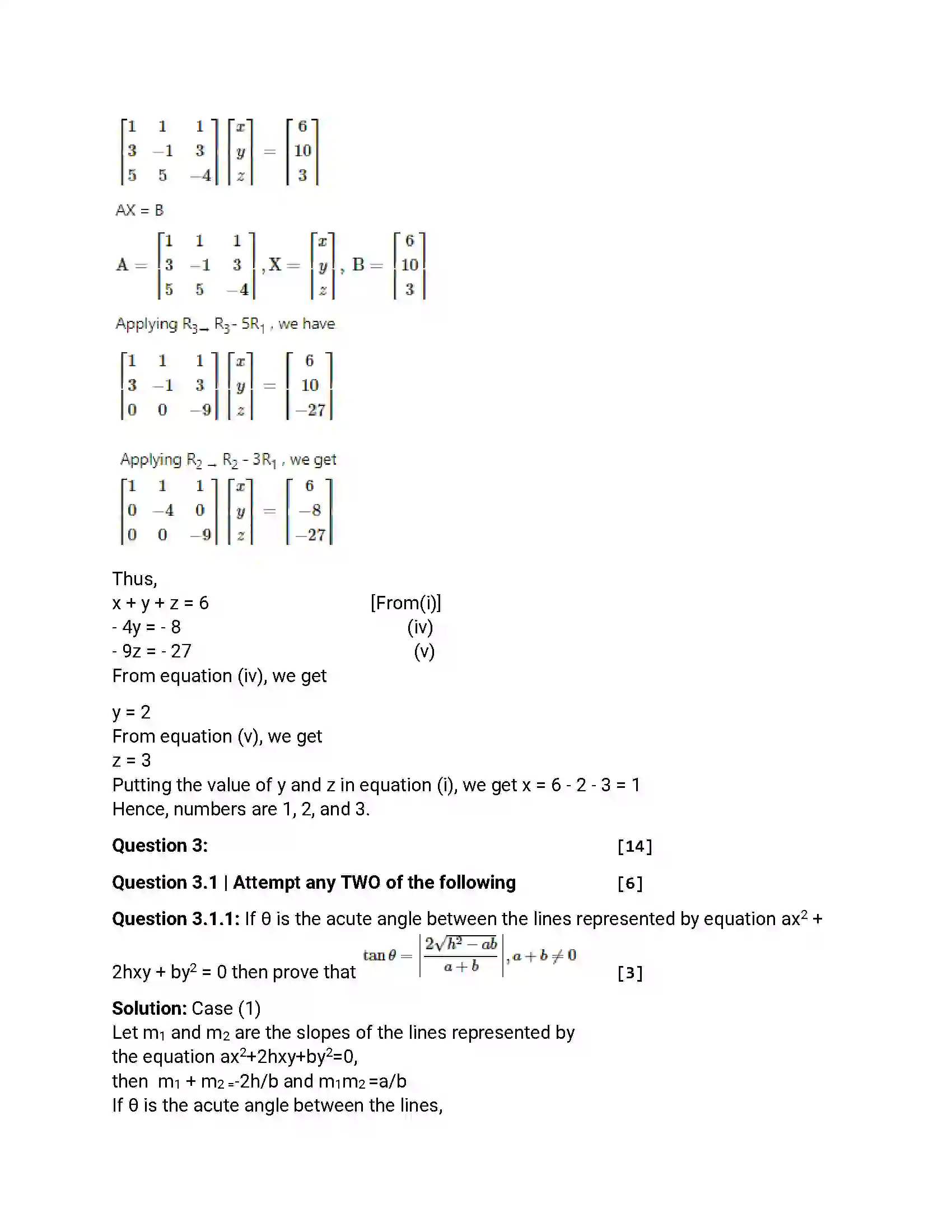 Maharashtra Board Class 12th 2015 Mathematics & Statistics - March 2015 Previous Year Paper 10