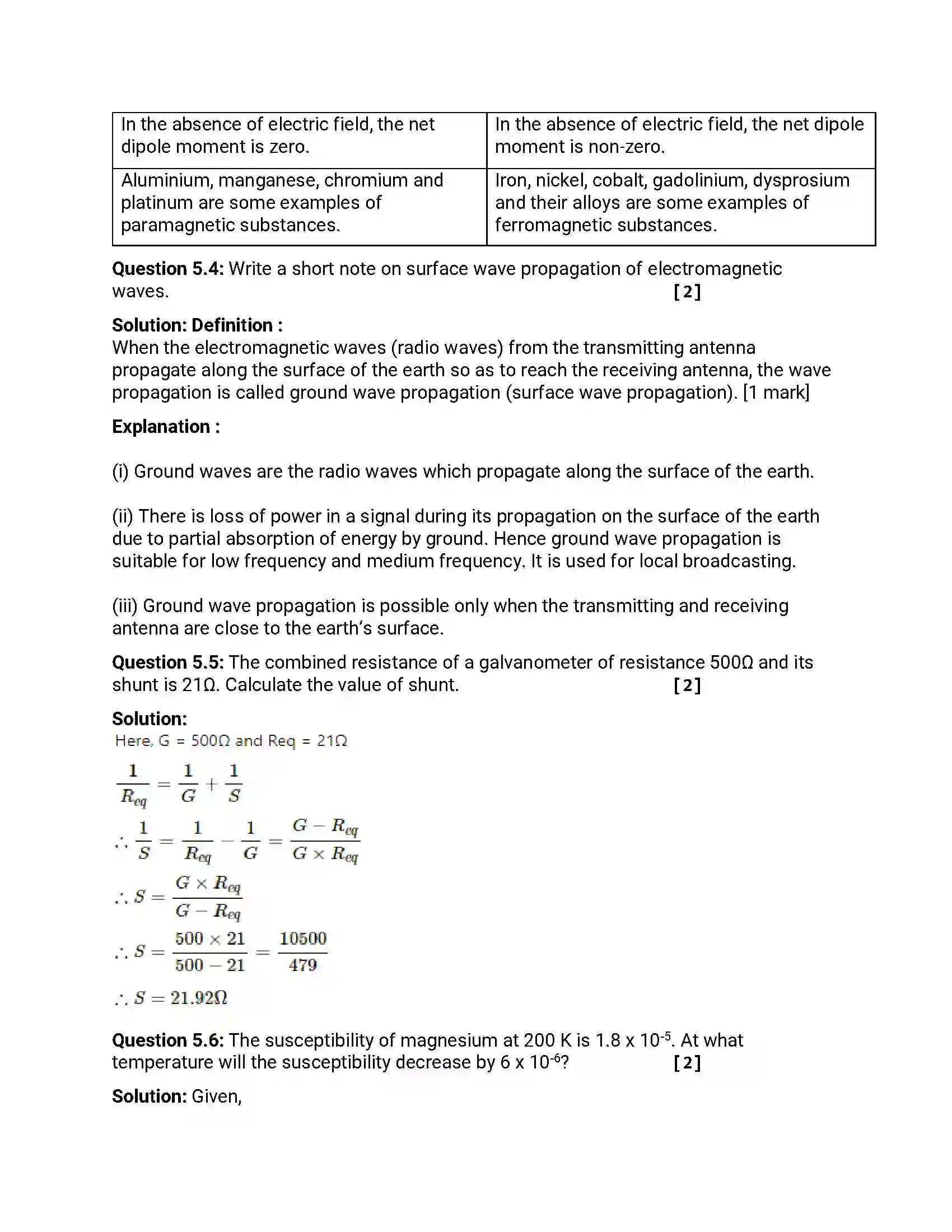 Maharashtra Board Class 12th 2016 Physics - March 2016 Previous Year Paper 26