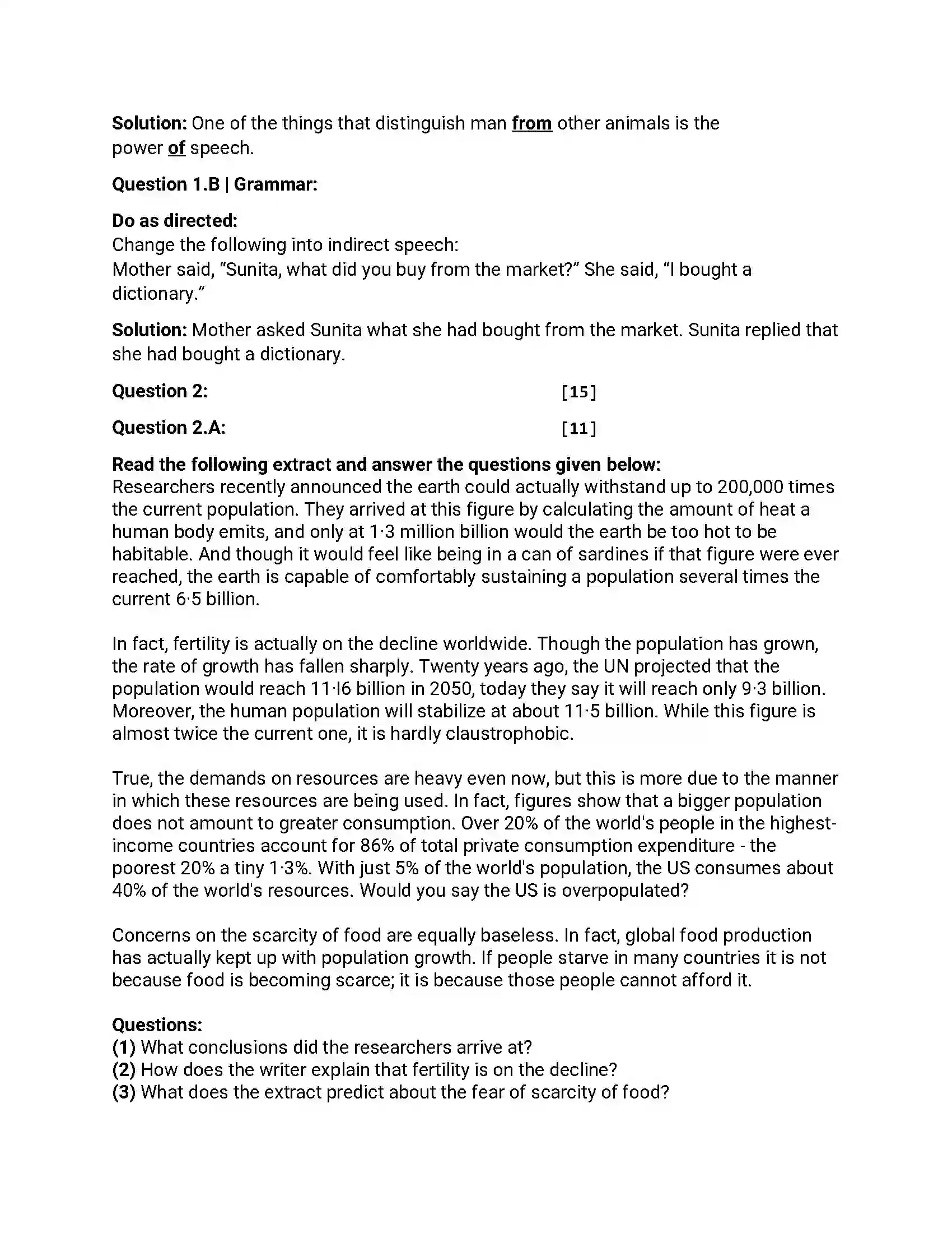 Maharashtra Board Class 12th 2016 English - March 2016 - Set-C Previous Year Paper 3