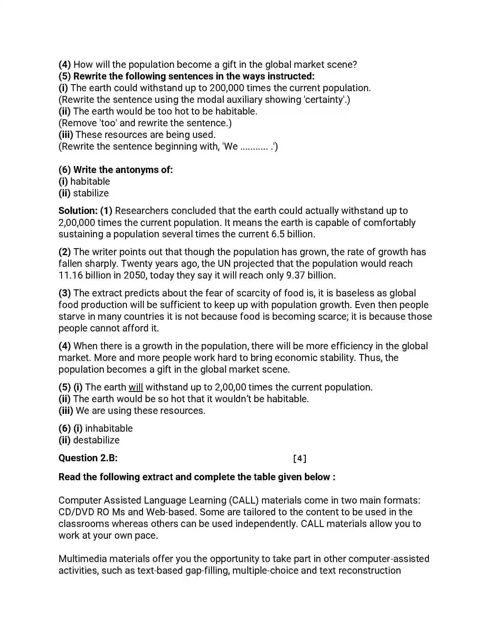 Maharashtra Board Class 12th 2016 English - March 2016 - Set-C Previous Year Paper 4