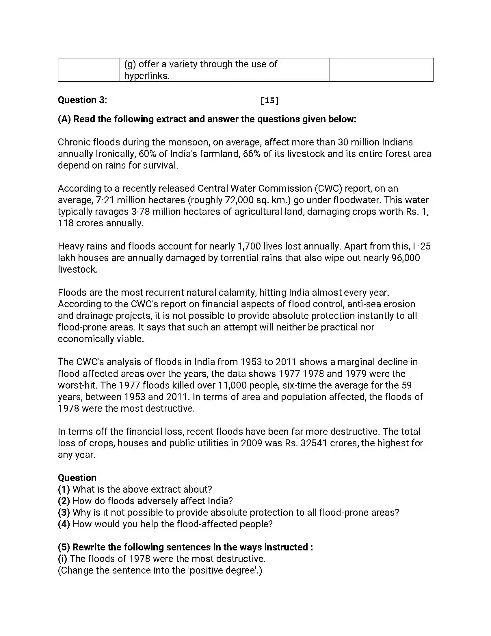 Maharashtra Board Class 12th 2016 English - March 2016 - Set-C Previous Year Paper 6