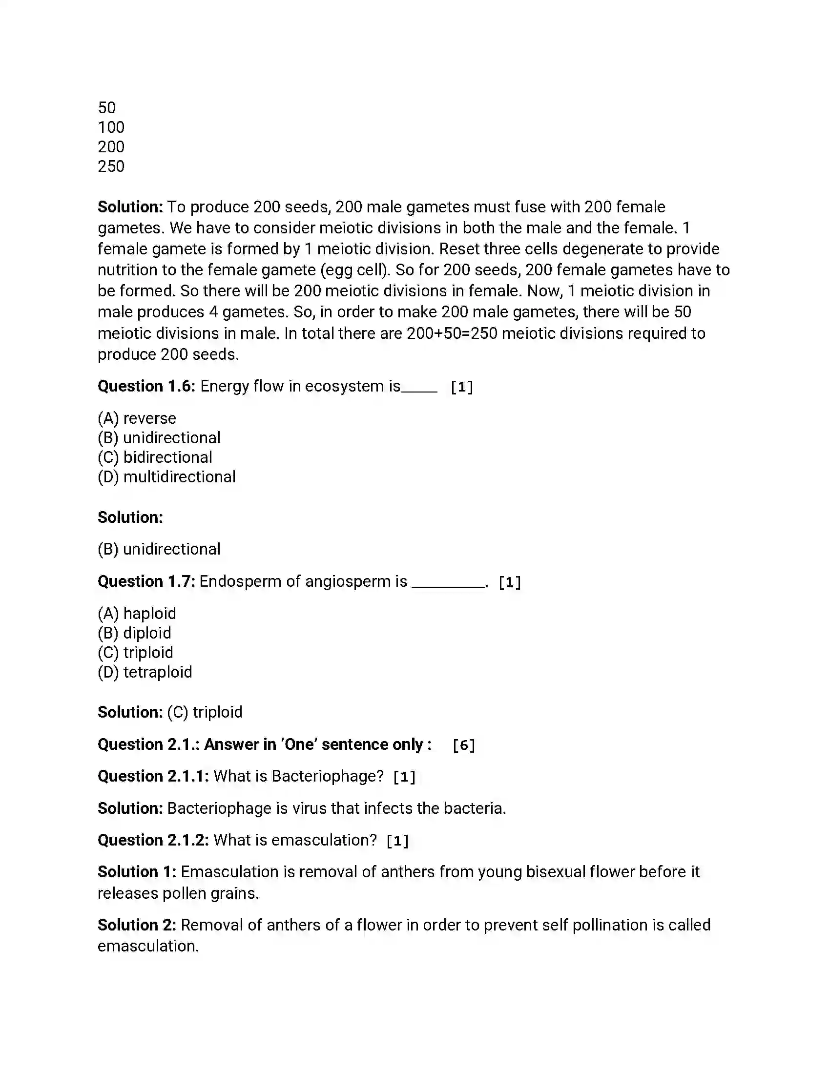 Maharashtra Board Class 12th 2016 Biology - Jul 2016 Previous Year Paper 2