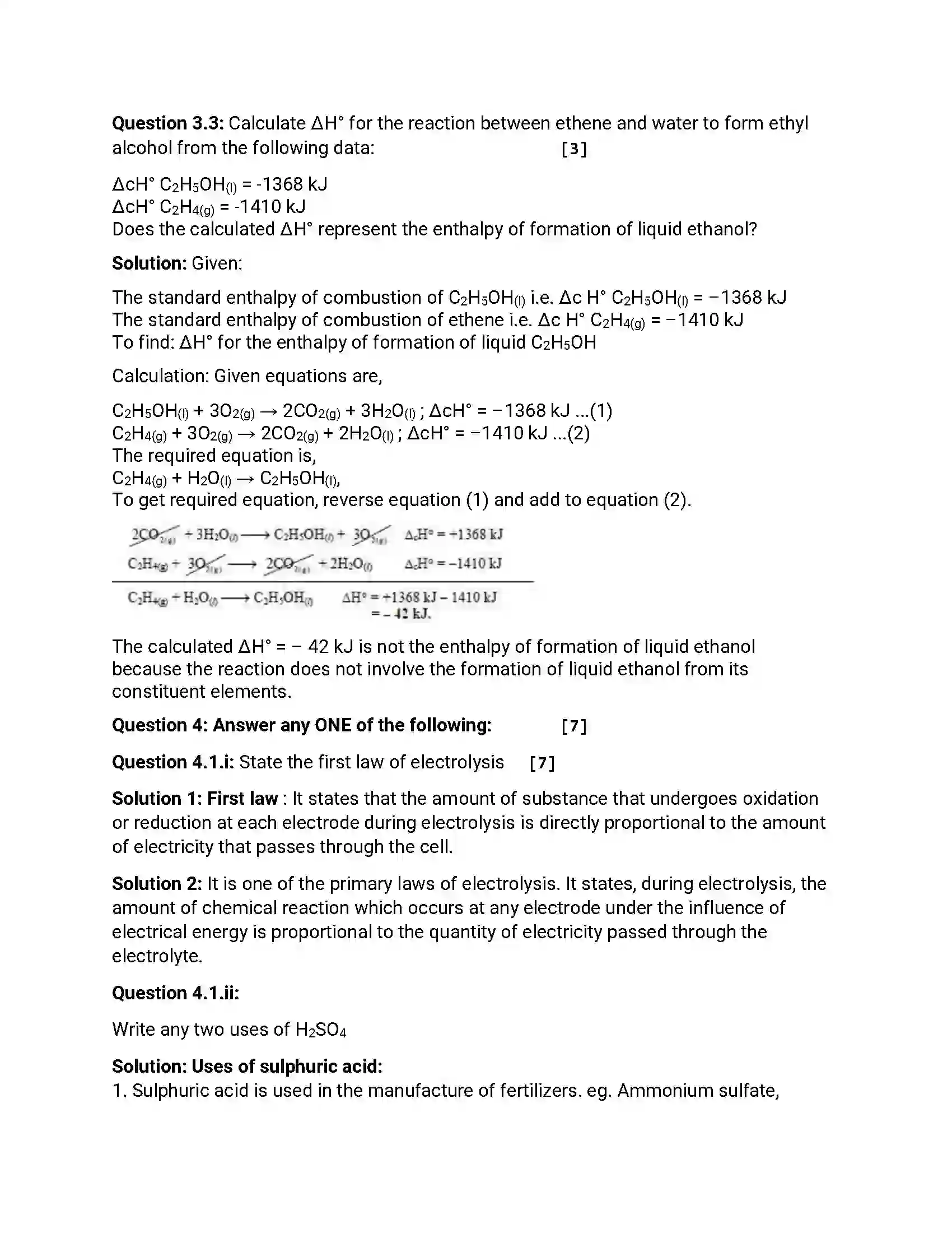 Maharashtra Board Class 12th 2017 Chemistry - March 2017 Previous Year Paper 10