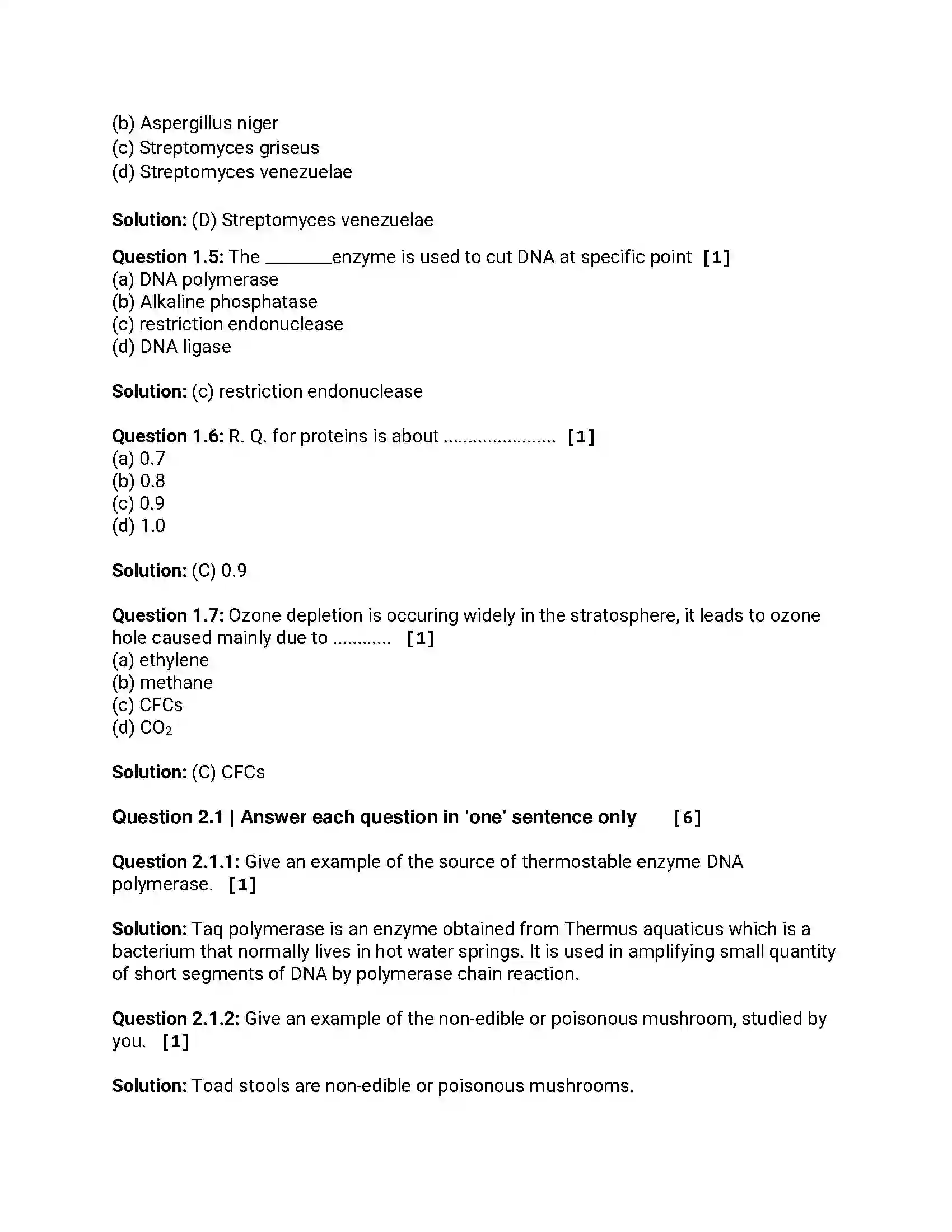 Maharashtra Board Class 12th 2017 Biology - March 2017 Previous Year Paper 2