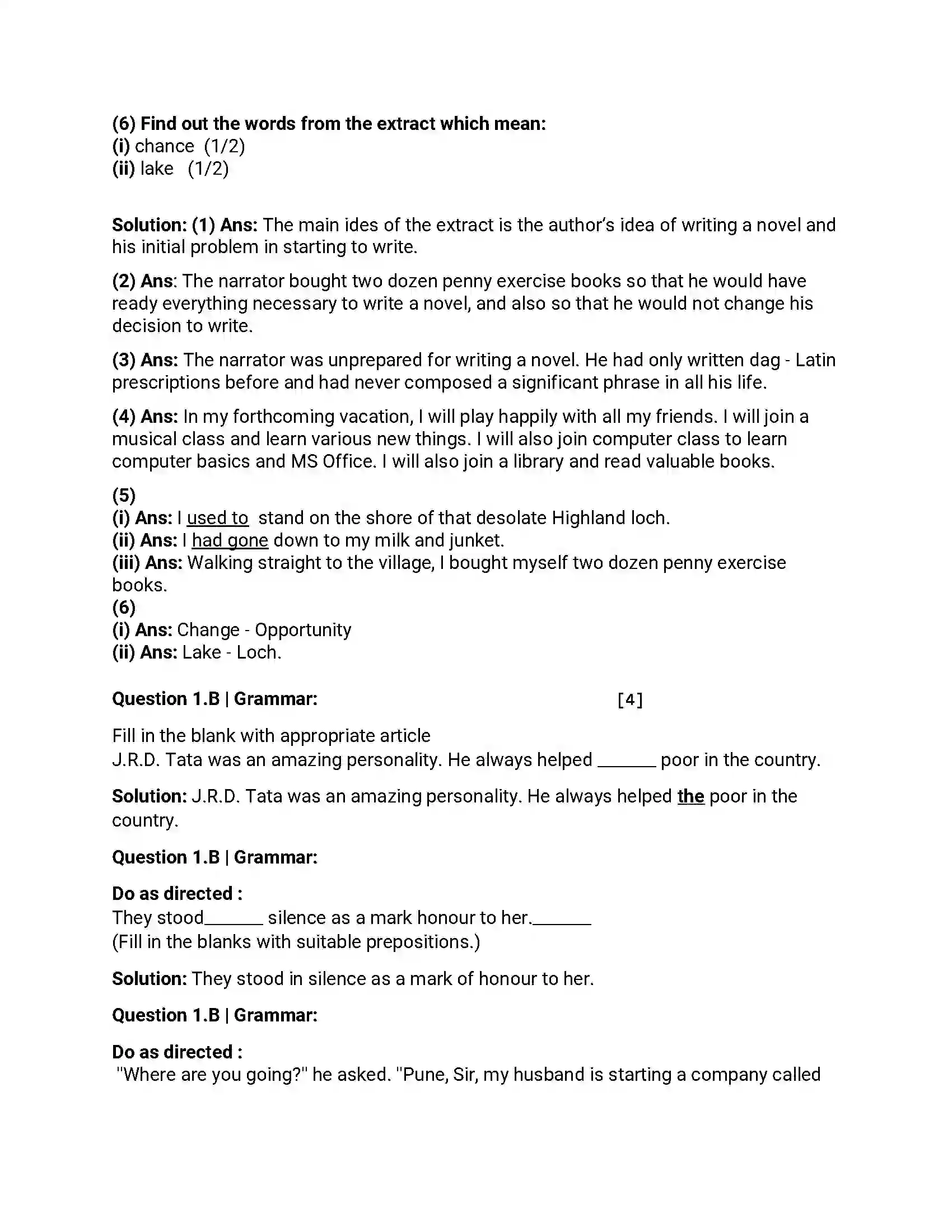 Maharashtra Board Class 12th 2017 English - March 2017 - Set-A Previous Year Paper 2