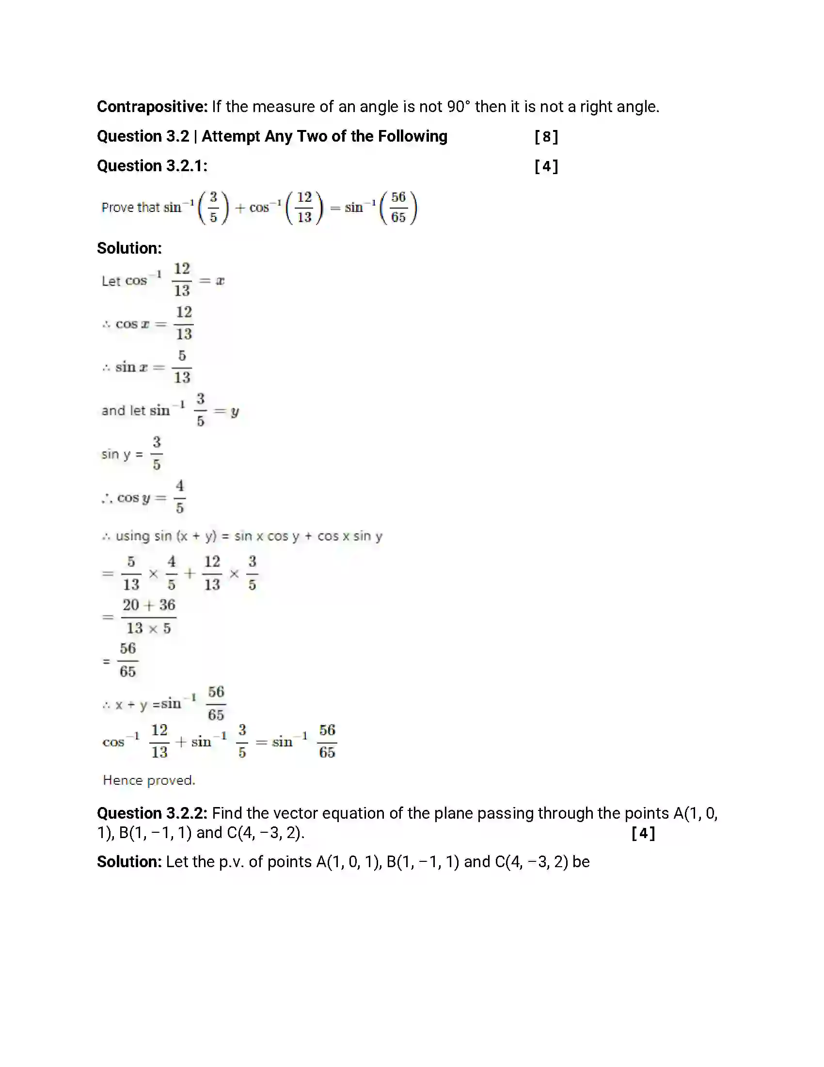 Maharashtra Board Class 12th 2018 Mathematics & Statistics March - 2018 Previous Year Paper 13