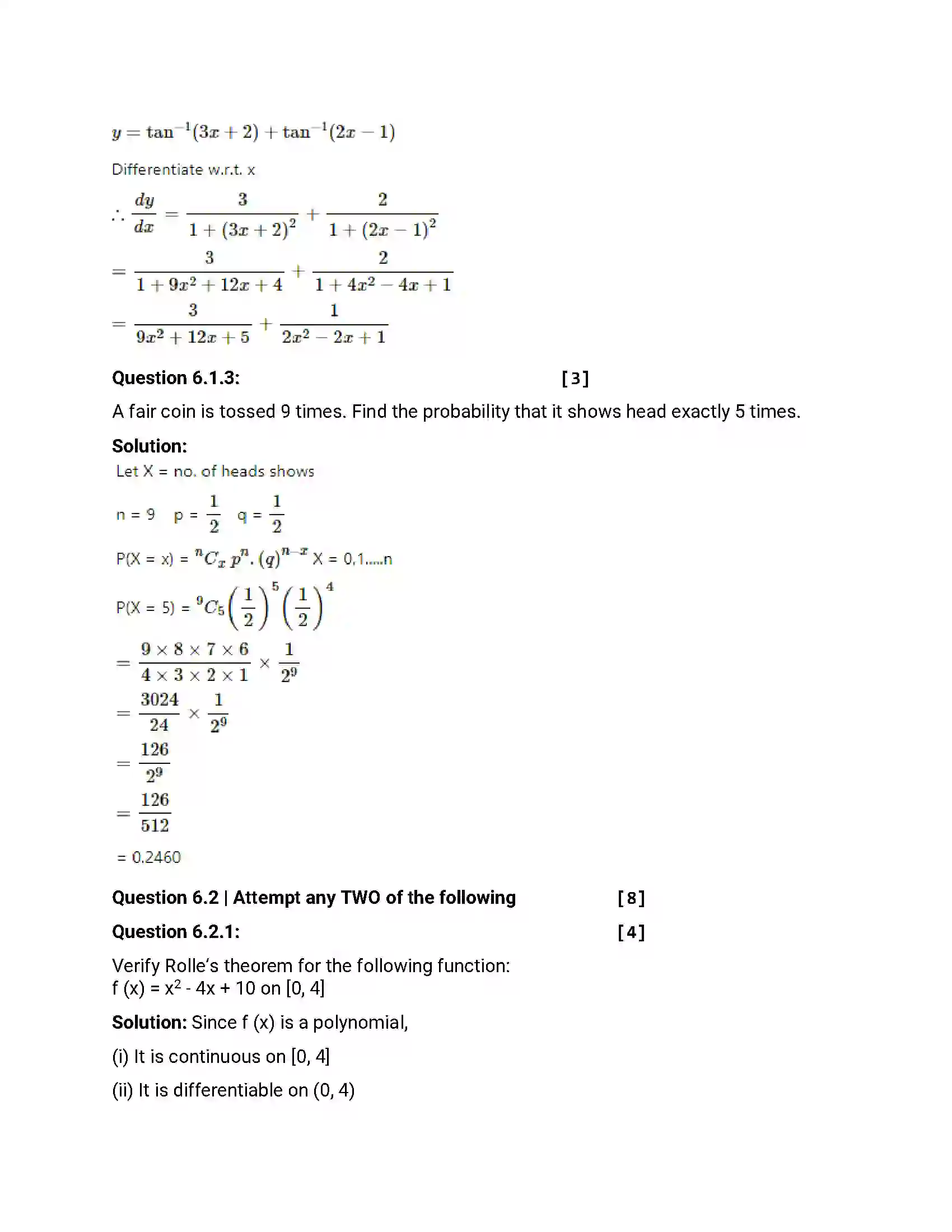 Maharashtra Board Class 12th 2018 Mathematics & Statistics March - 2018 Previous Year Paper 30