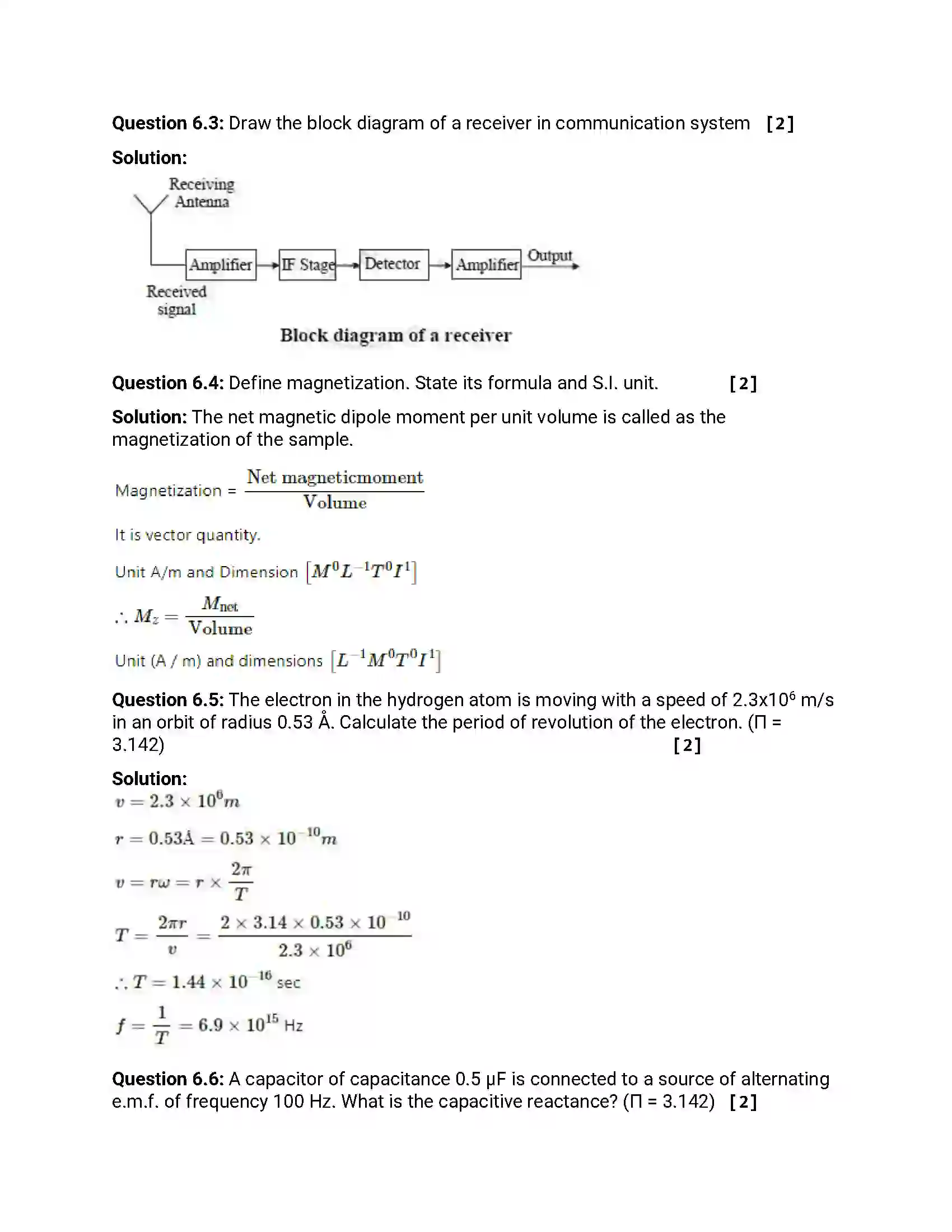 Maharashtra Board Class 12th 2018 Physics March - 2018 Previous Year Paper 19