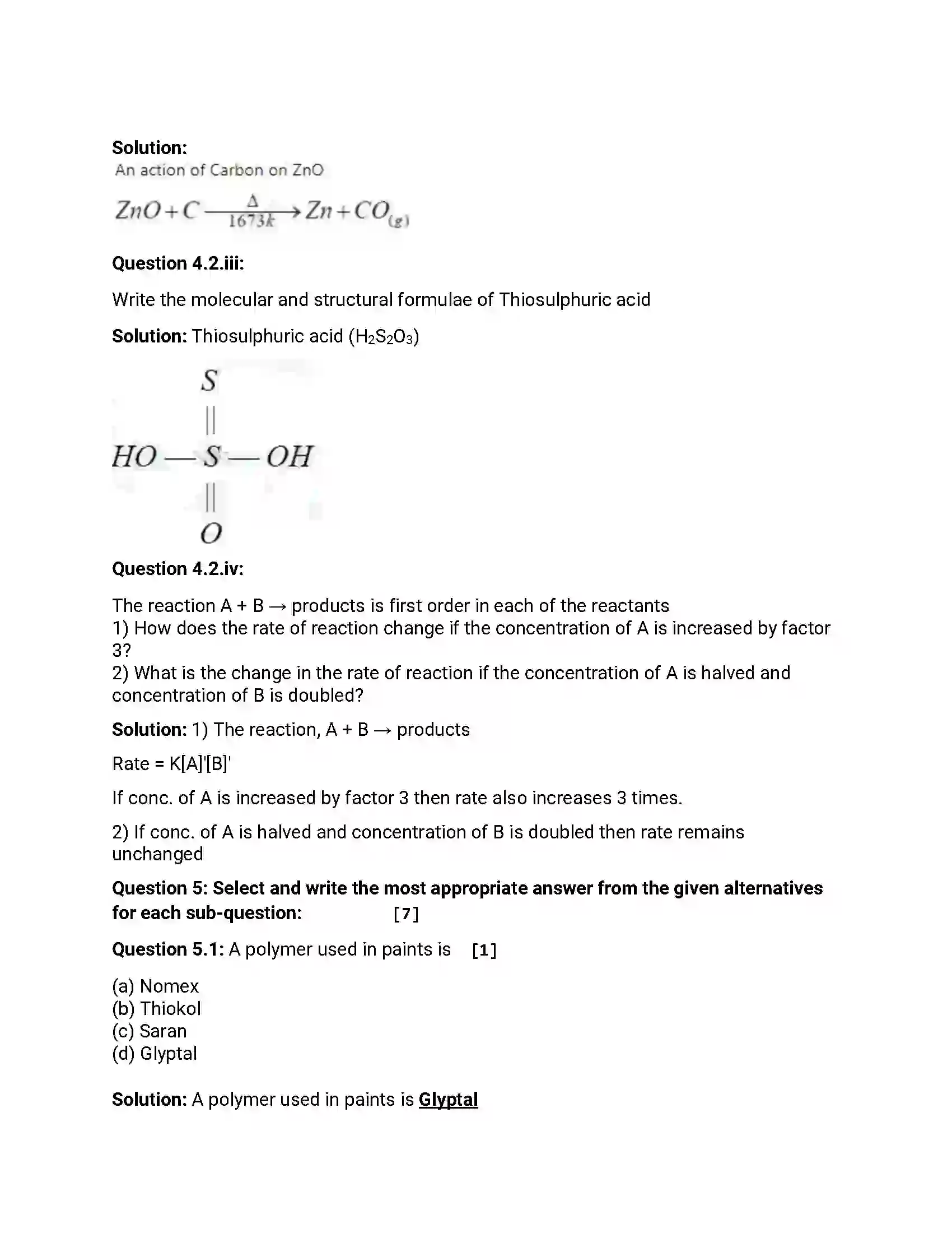 Maharashtra Board Class 12th 2018 Chemistry March - 2018 Previous Year Paper 11