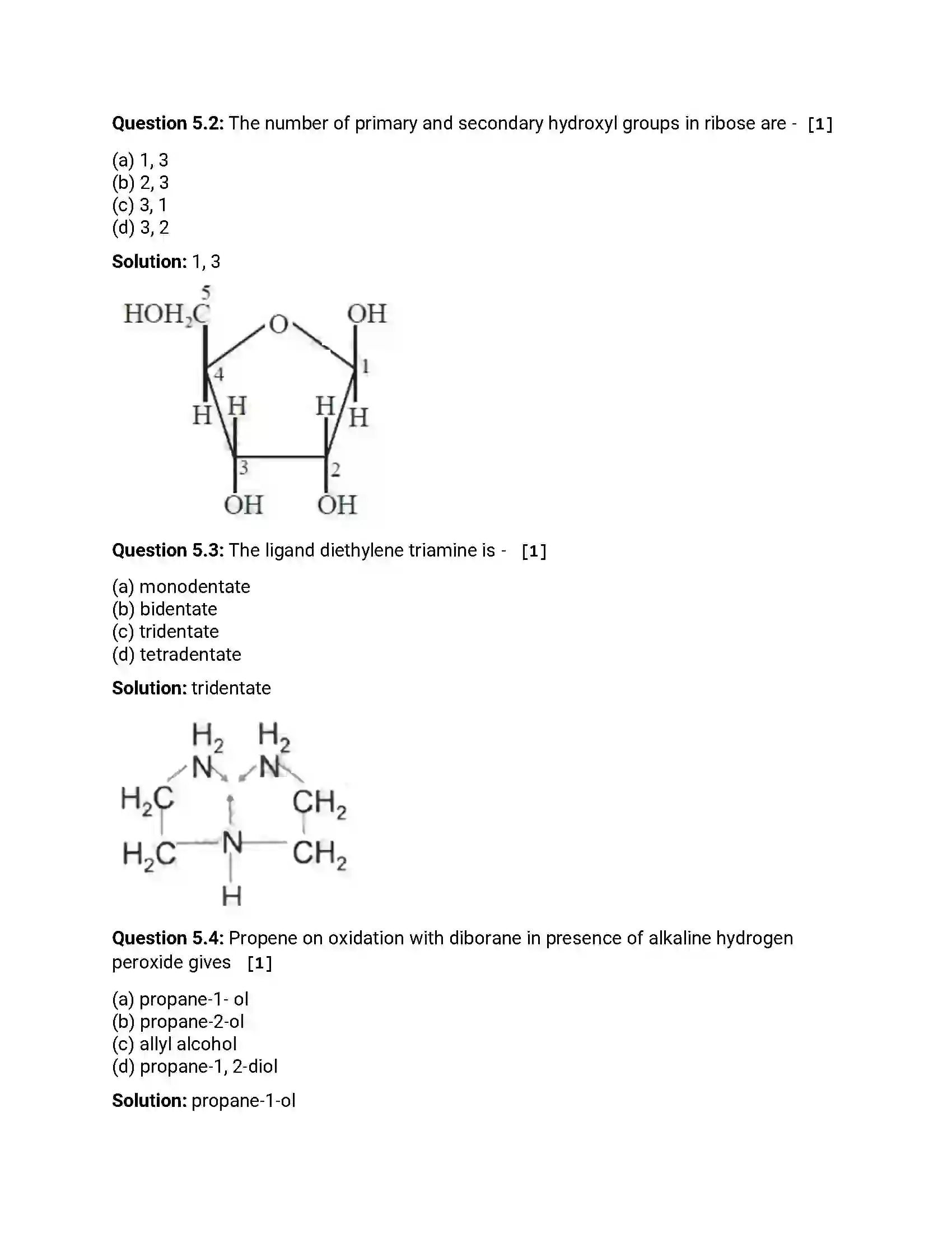 Maharashtra Board Class 12th 2018 Chemistry March - 2018 Previous Year Paper 12
