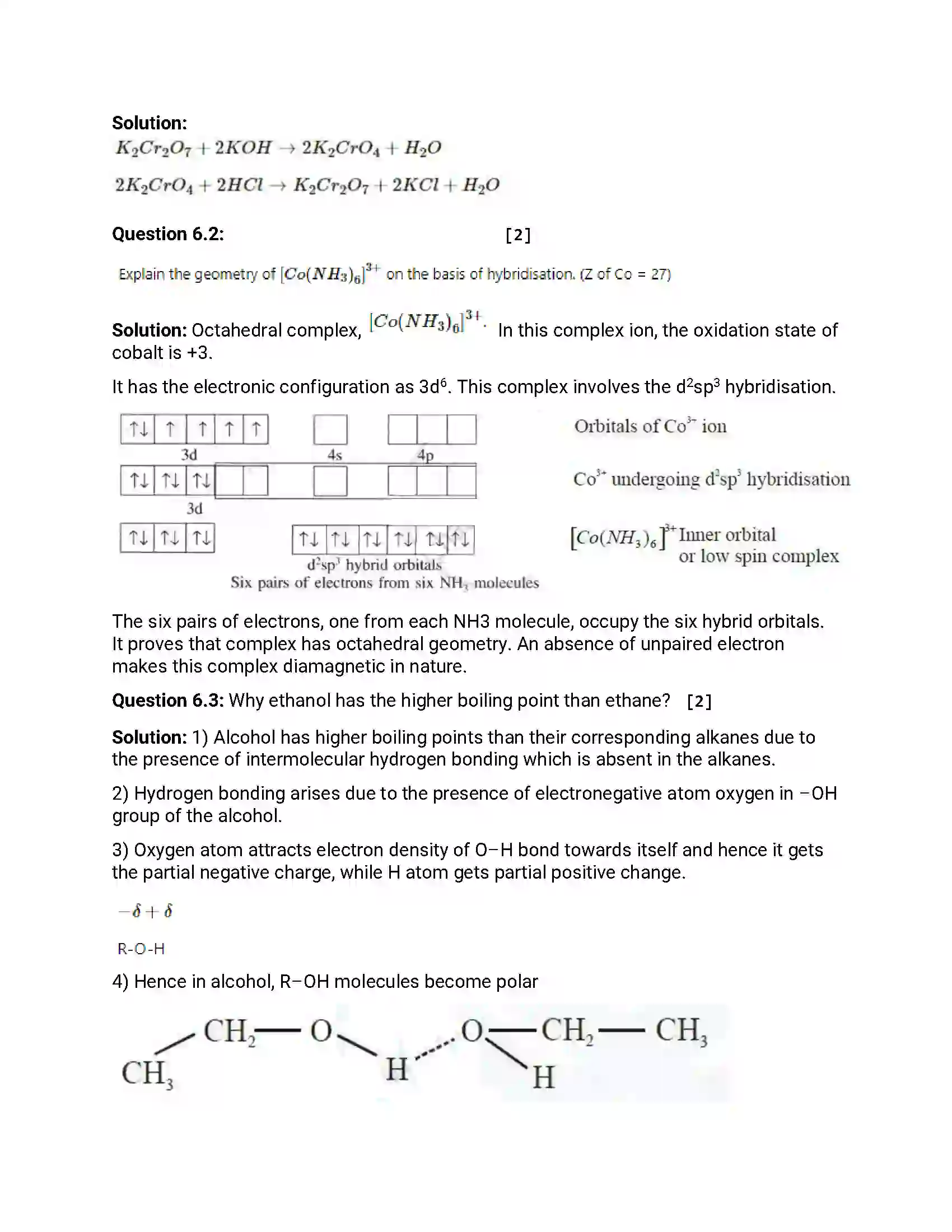 Maharashtra Board Class 12th 2018 Chemistry March - 2018 Previous Year Paper 14