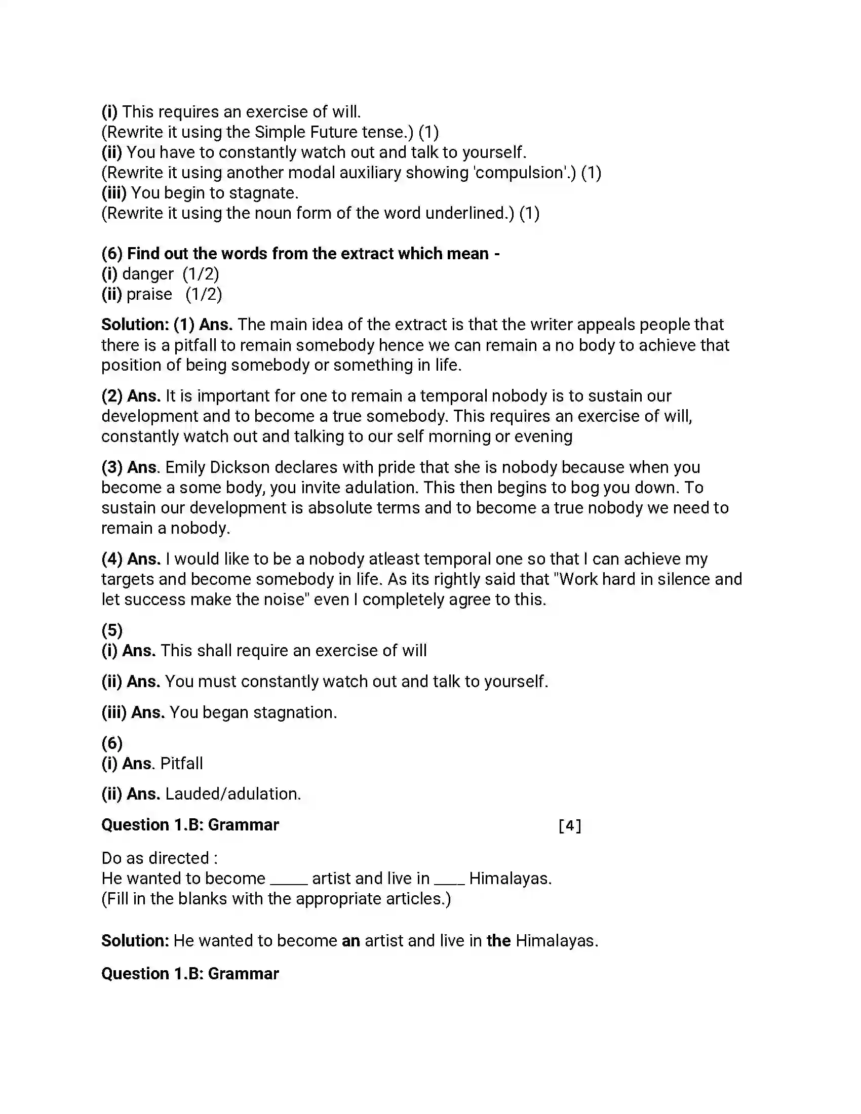Maharashtra Board Class 12th 2018 English - March 2018 - Set-A Previous Year Paper 2