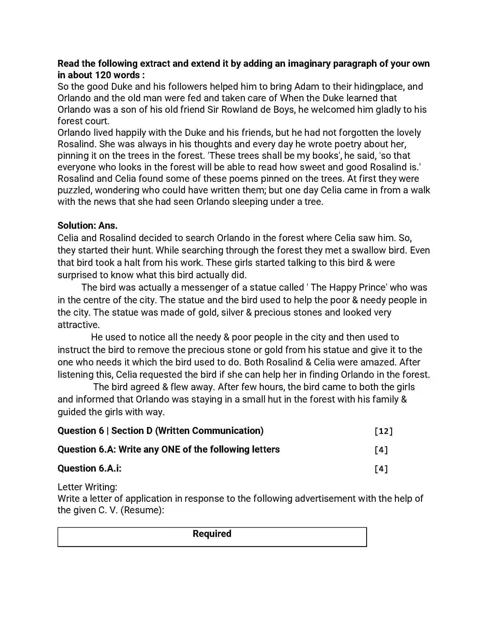 Maharashtra Board Class 12th 2018 English - March 2018 - Set-B Previous Year Paper 11