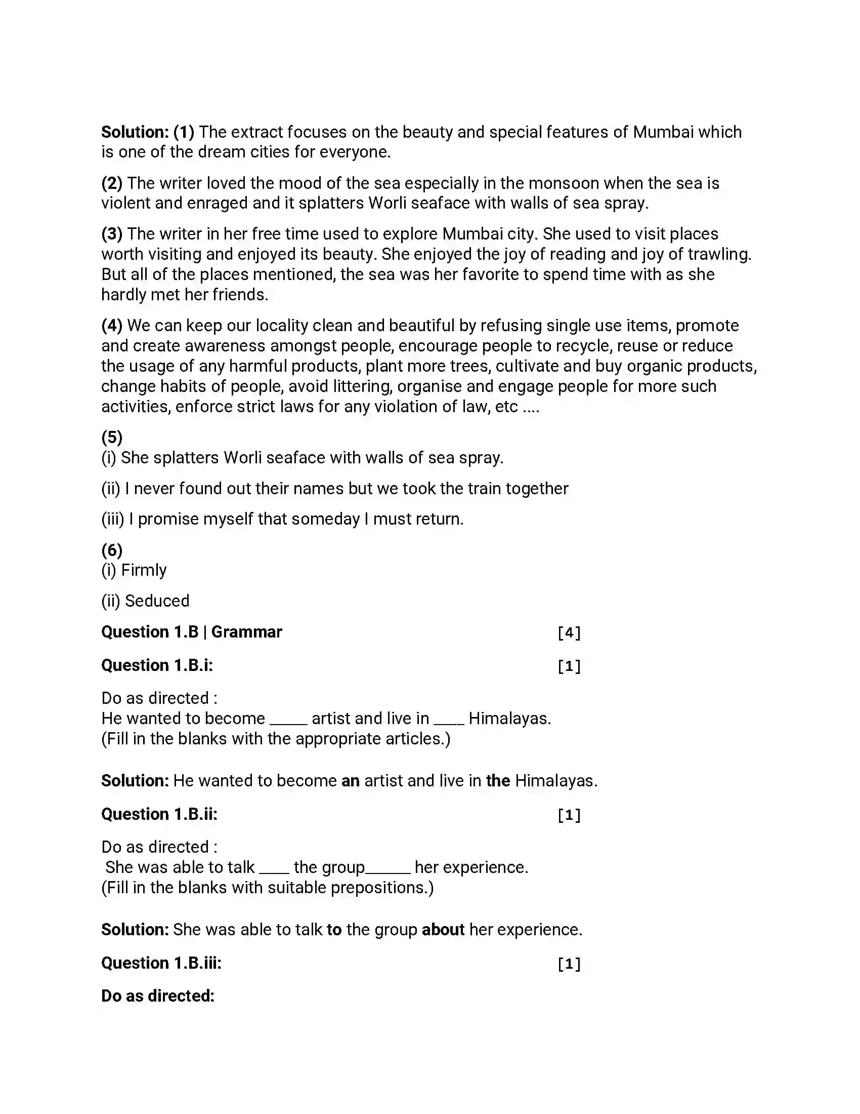 Maharashtra Board Class 12th 2018 English - March 2018 - Set-B Previous Year Paper 2