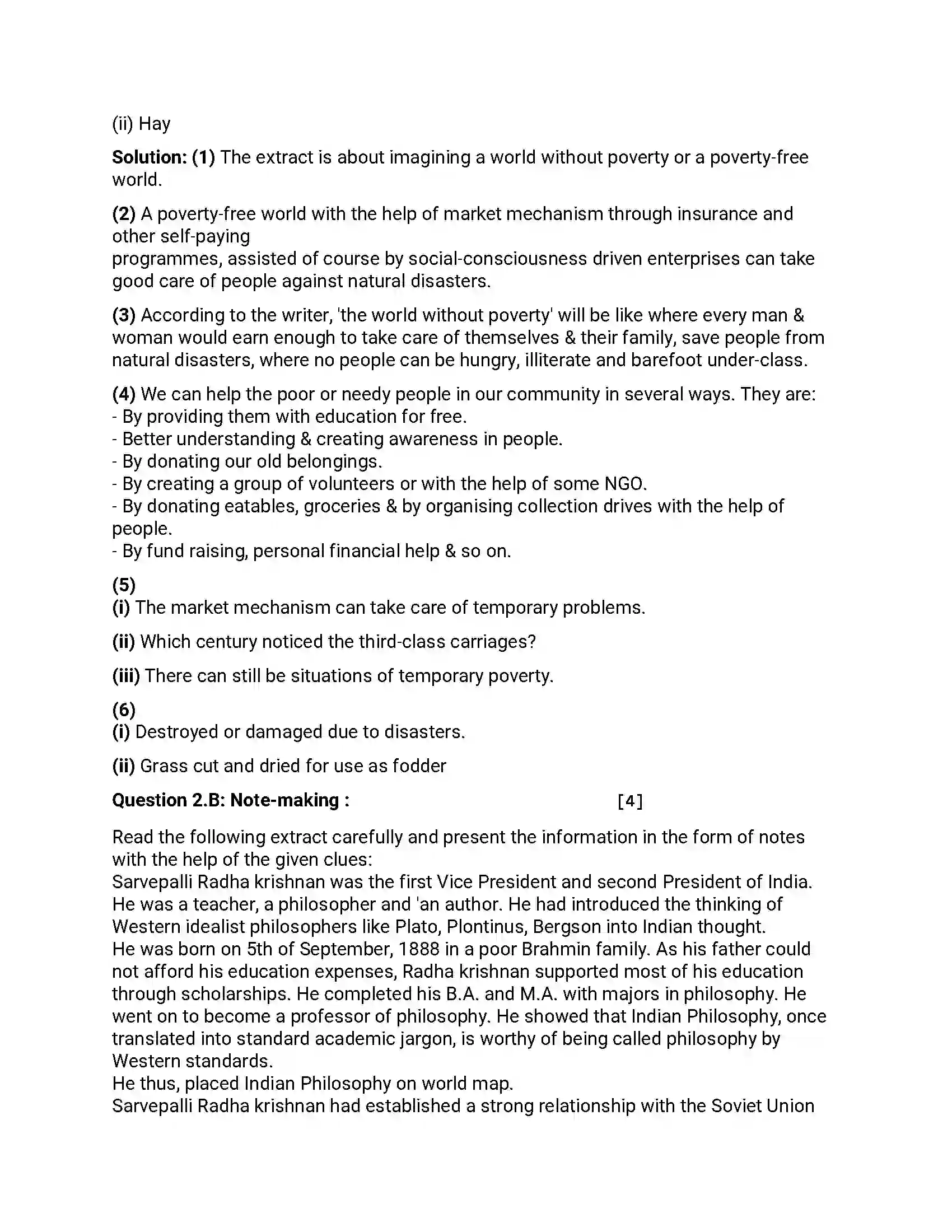 Maharashtra Board Class 12th 2018 English - March 2018 - Set-B Previous Year Paper 4