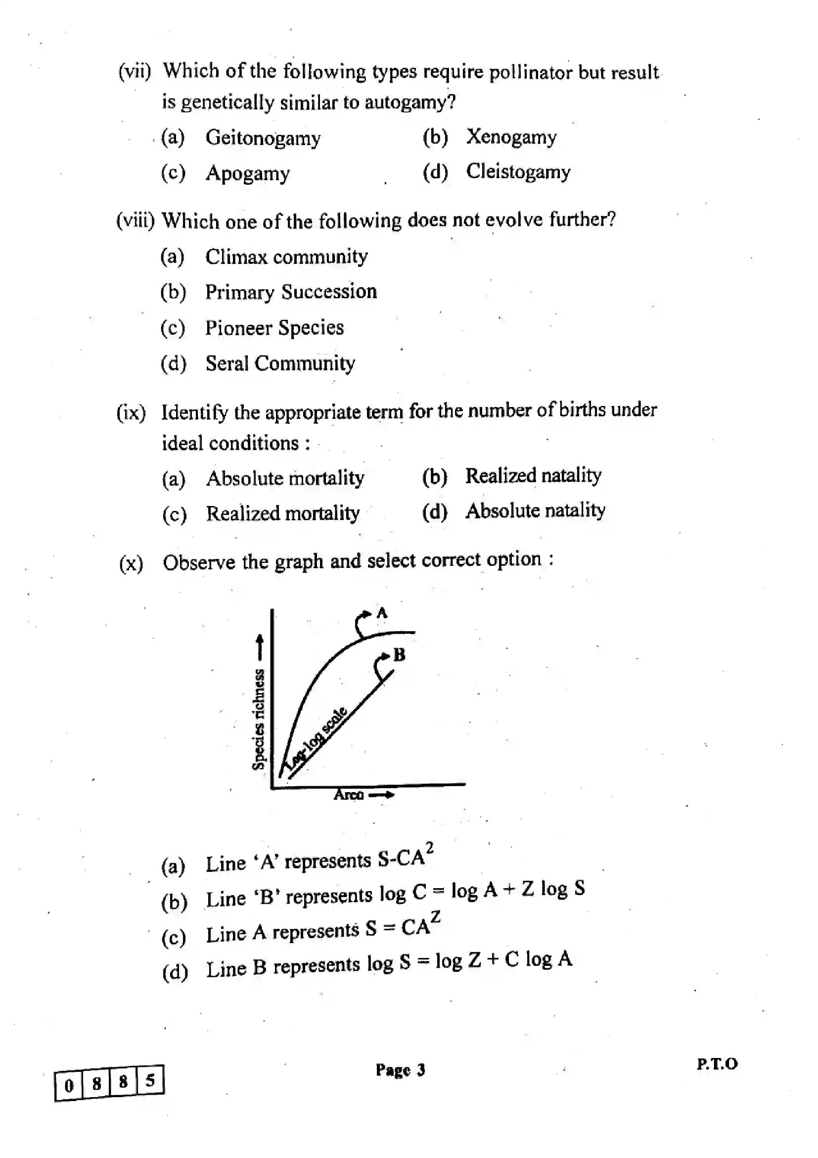 Maharashtra Board Class 12th 2024 Biology Previous Year Paper 3