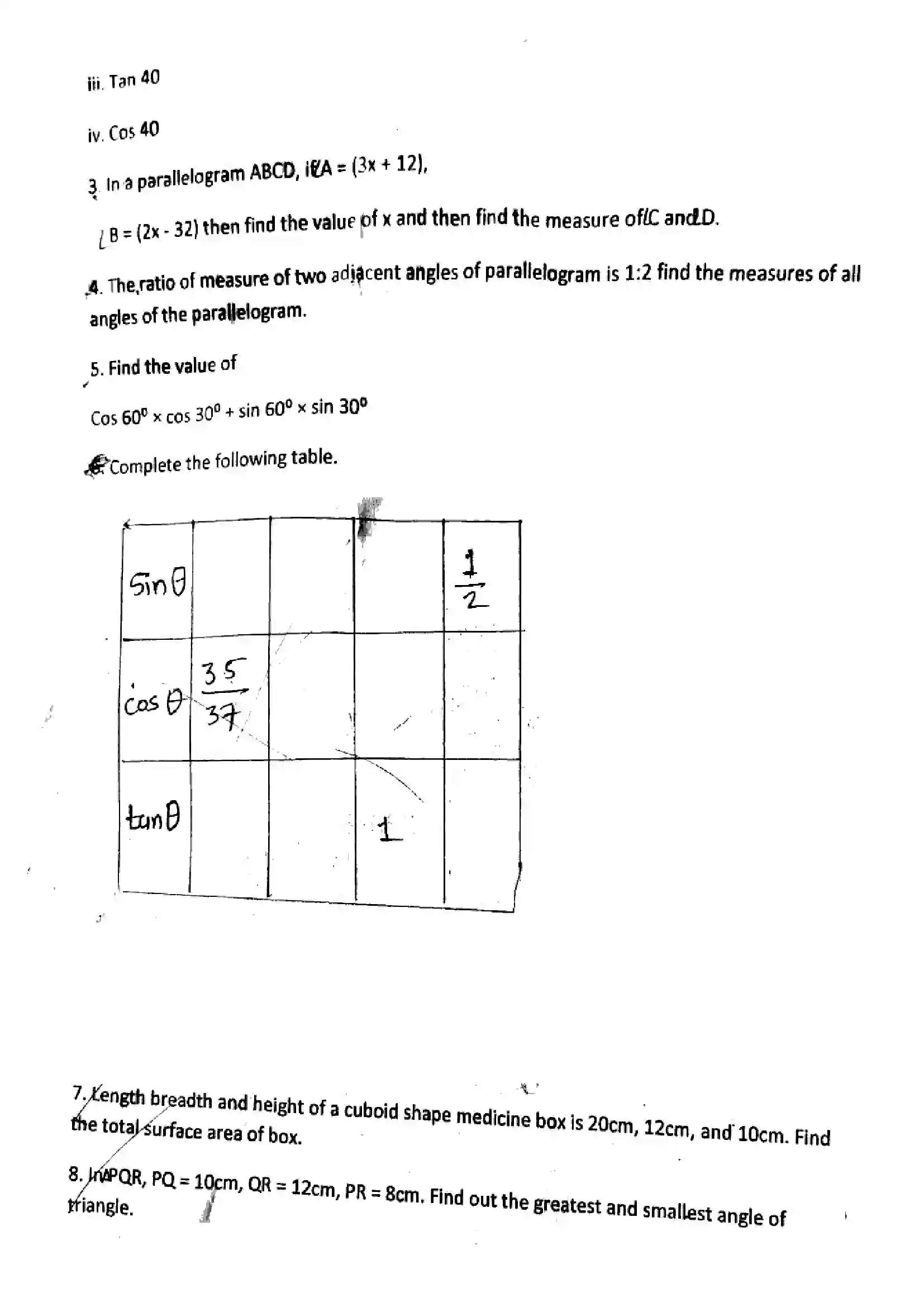 Maharashtra Board Class 9th 2025 Mathematics-II - (Term-2) Previous Year Paper 2